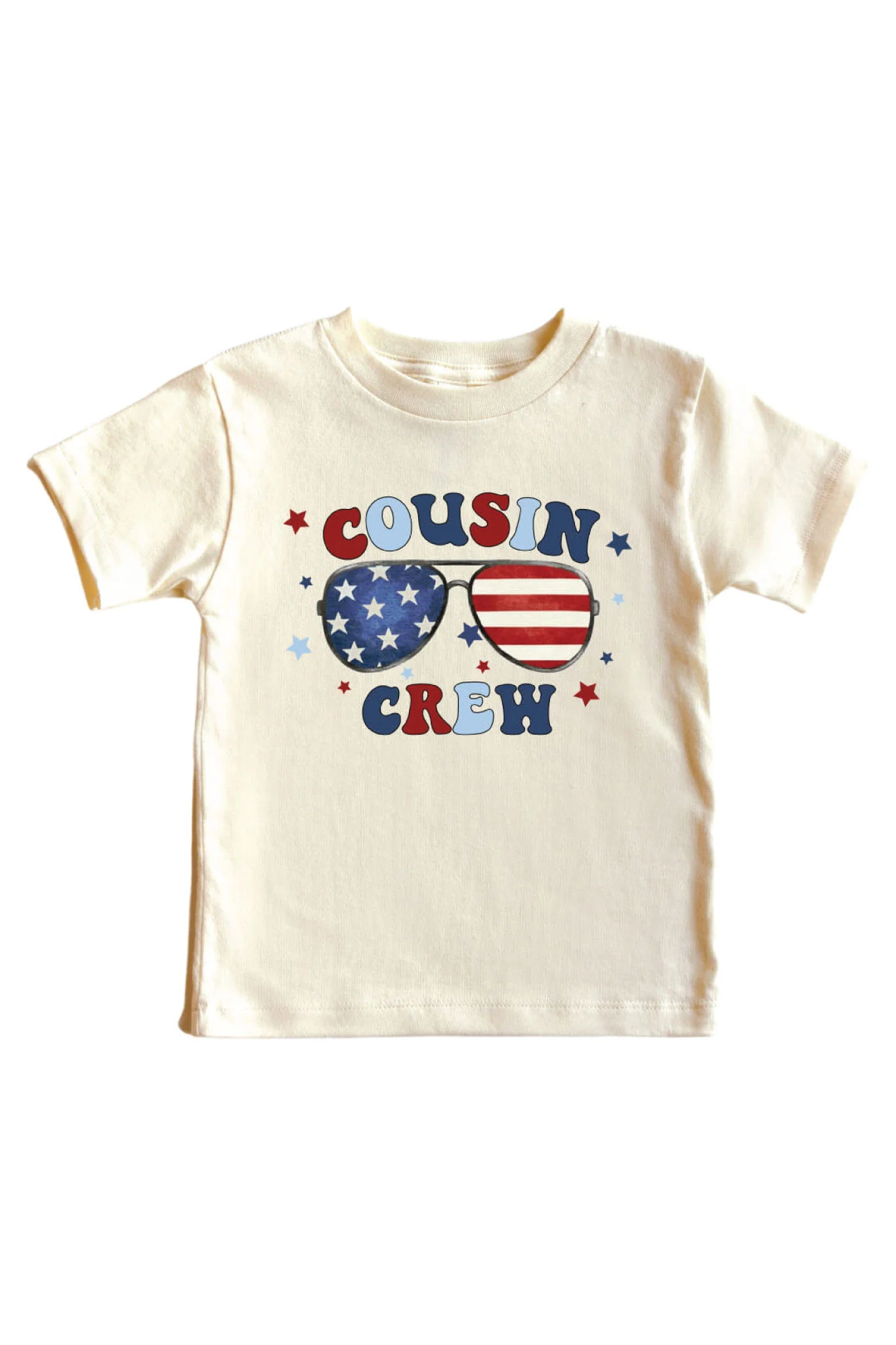 American Cousin Crew Graphic Bodysuit & Kids Tee | Natural - Image 3