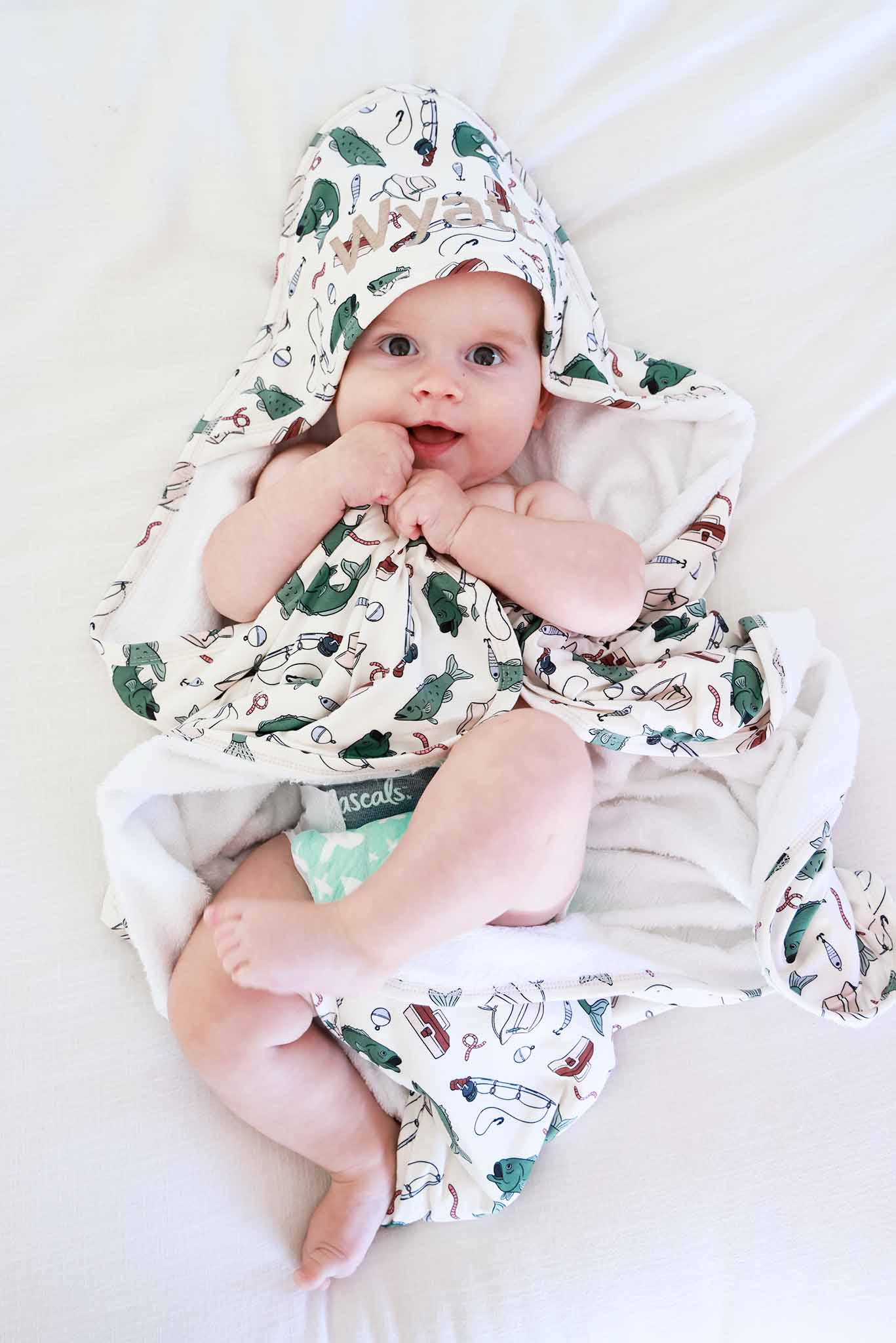 Embroidered Bamboo Hooded Towel | Off the Hook - Image 4