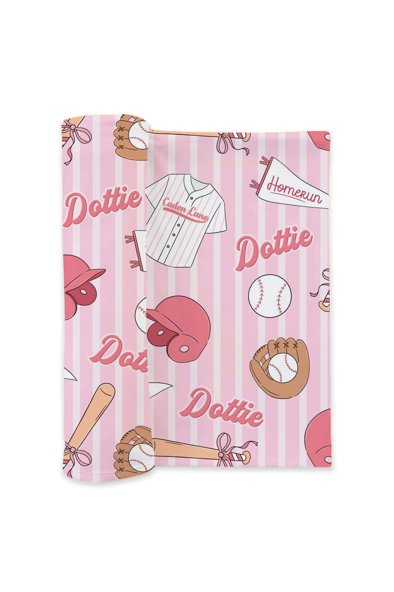 Ballpark Babes Personalized Swaddle Blanket - Image 2