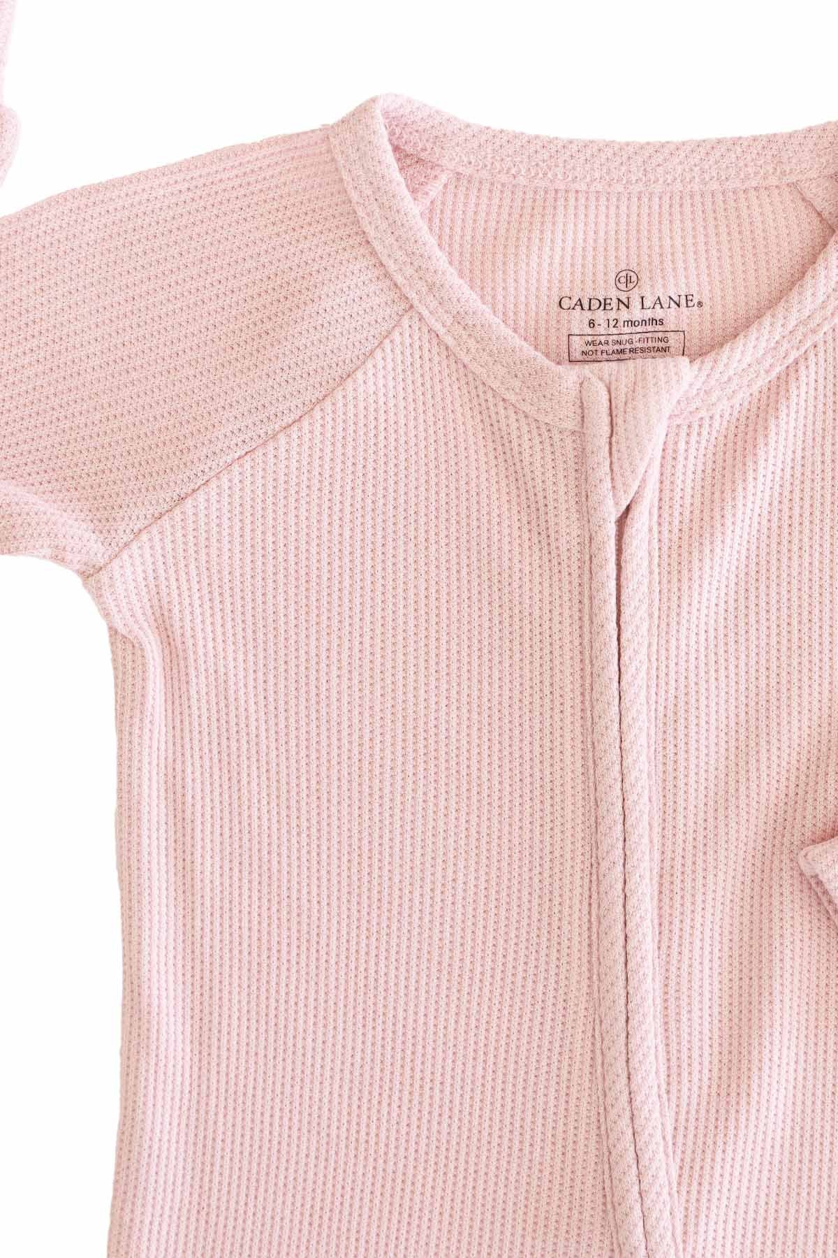 Embroidered Bamboo Waffle Convertible Zip Rompers | In Bloom - Image 17