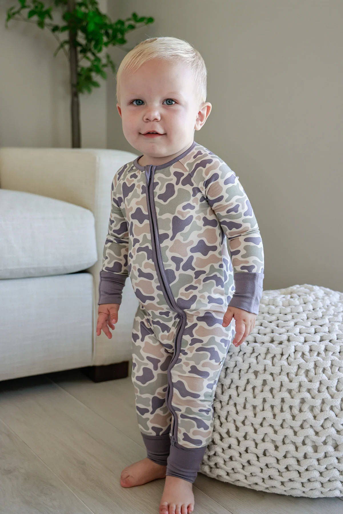 Convertible Bamboo Zip Romper | Camo Cutie - Image 12