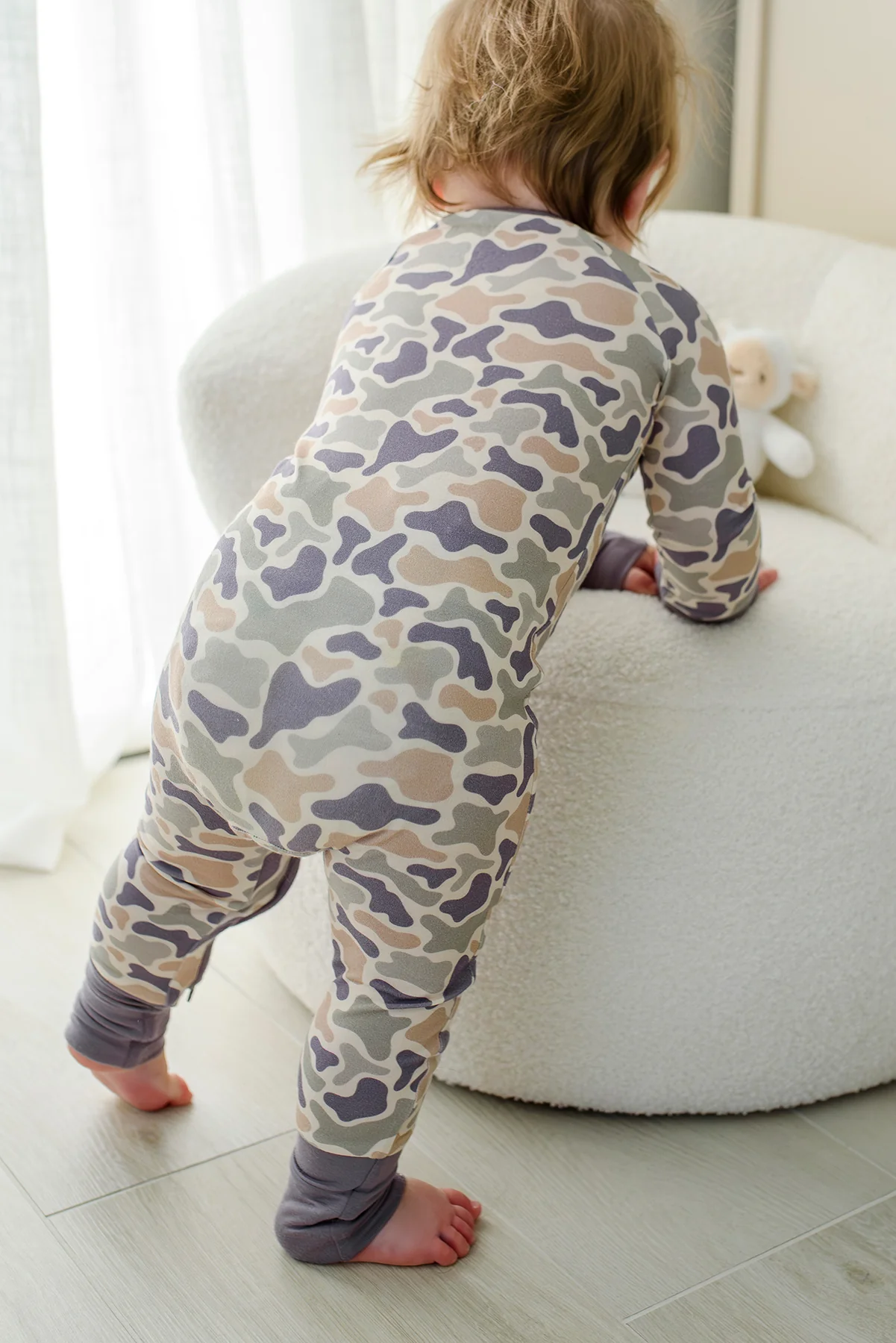 Convertible Bamboo Zip Romper | Camo Cutie - Image 9