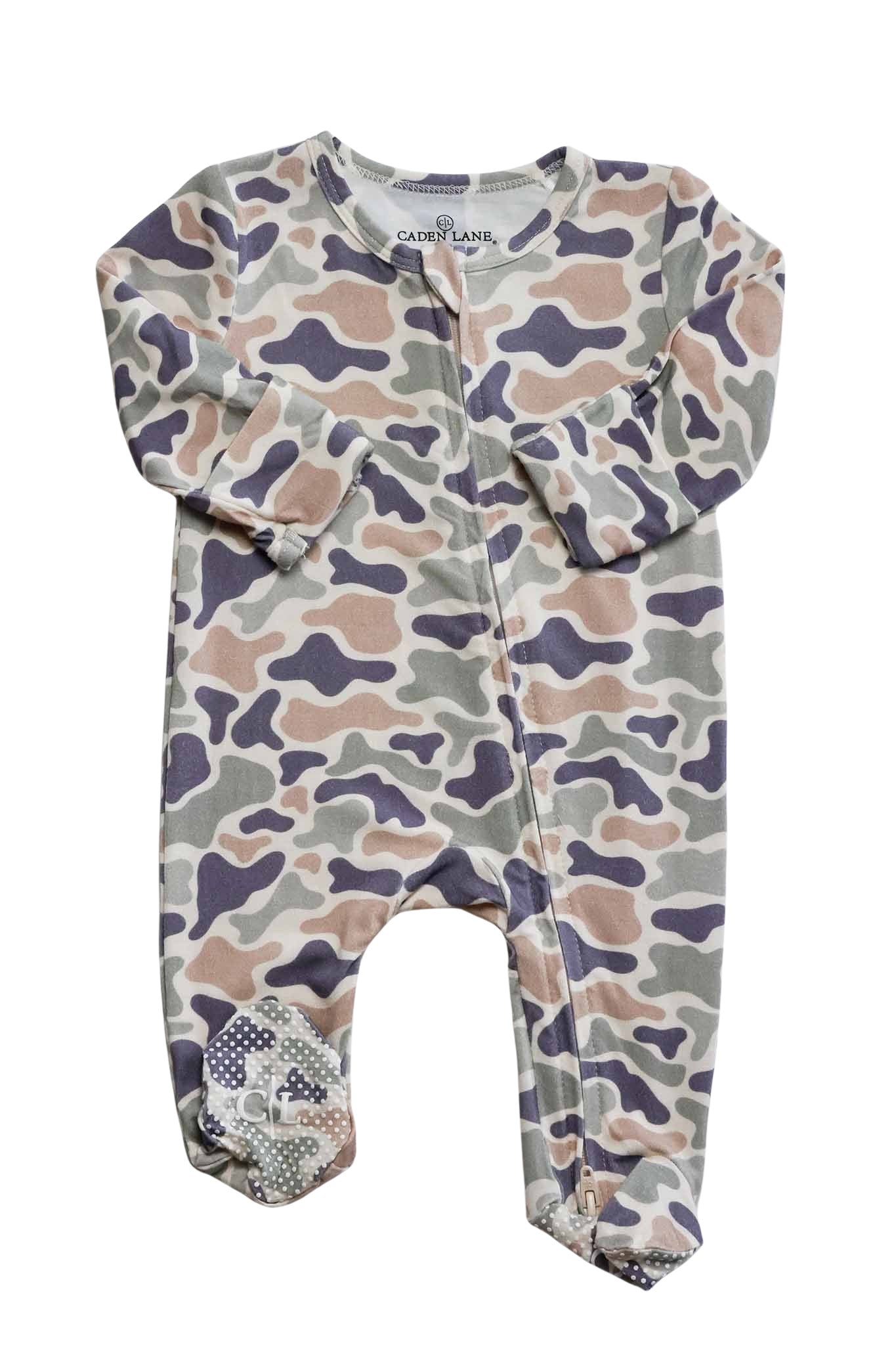 Bamboo Zipper Footie | Camo Cutie - Image 2
