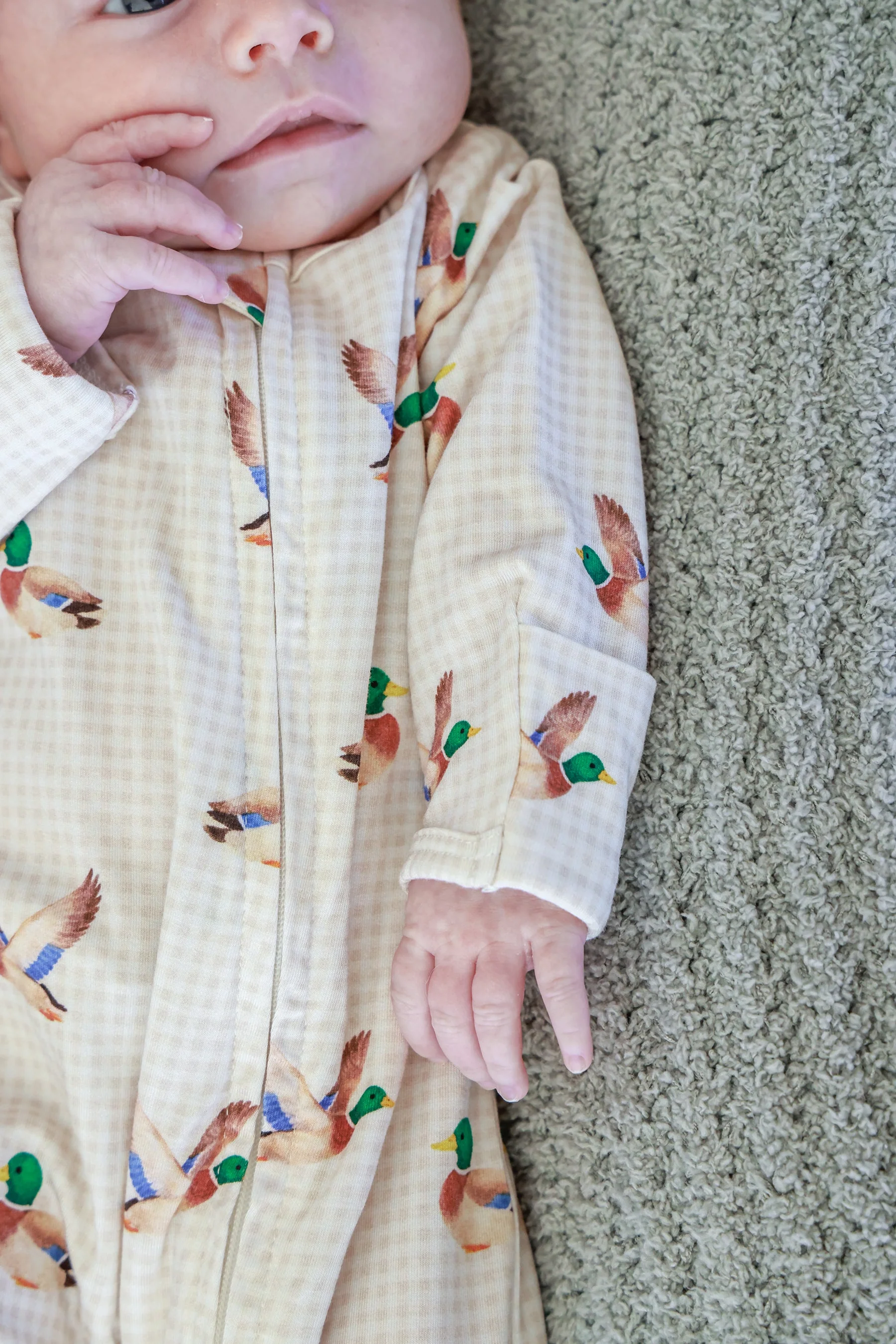 Bamboo Zipper Footie | Little Mallard - Image 8