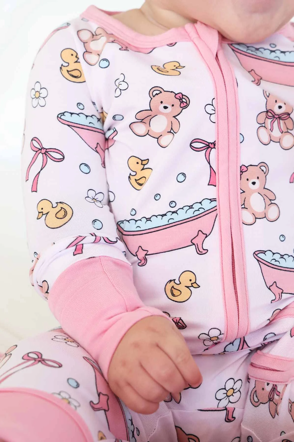 Bathtime Besties Convertible Zip Romper | Pink - Image 2