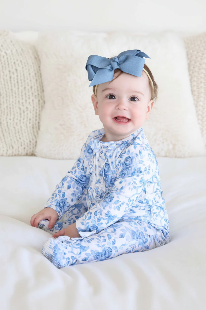 Betsy's Blooms Ruffle Zipper Footie - Image 2