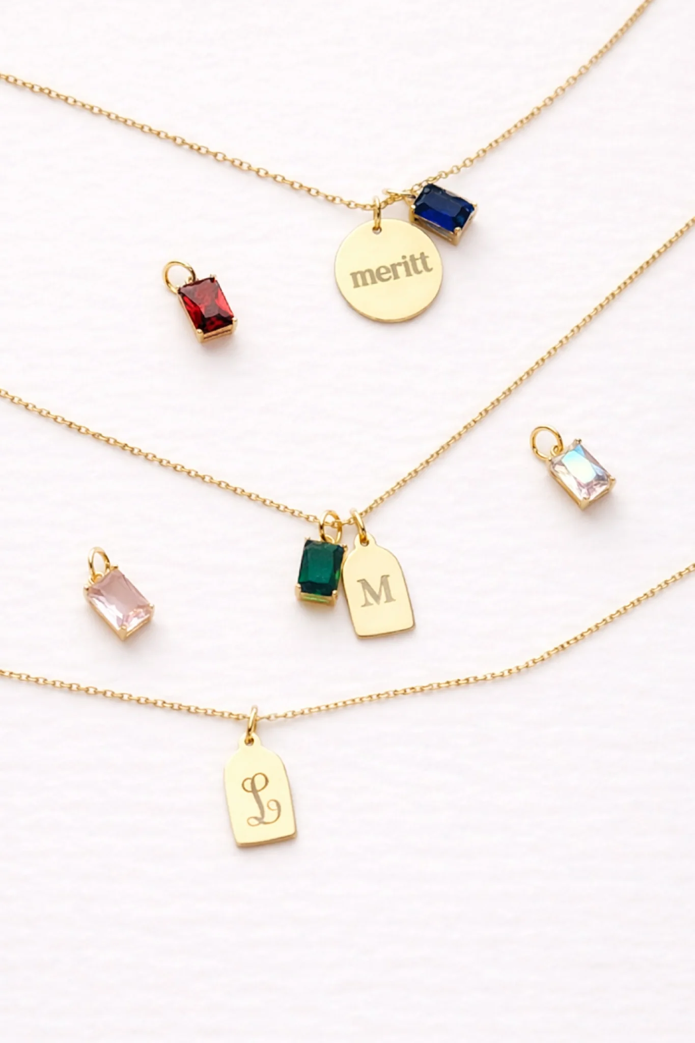 Engraved Circle Charm Necklace - Image 9