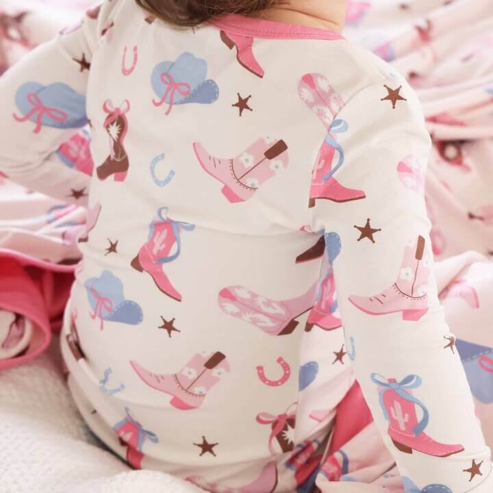 Boot Scootin' Two Piece Pajama Set | Pink - Image 4