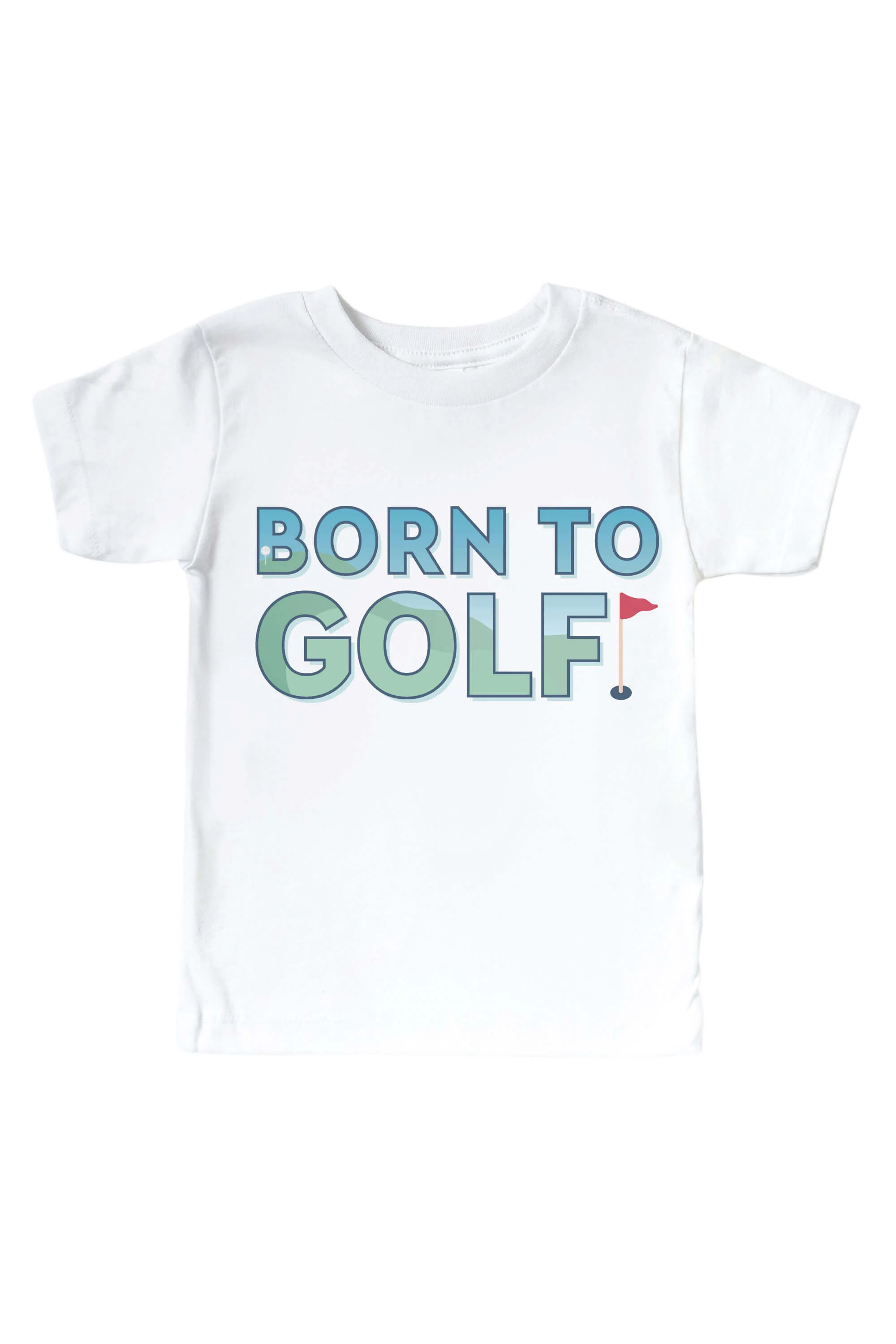 Born To Golf Graphic Bodysuit & Kids Tee | White - Image 3