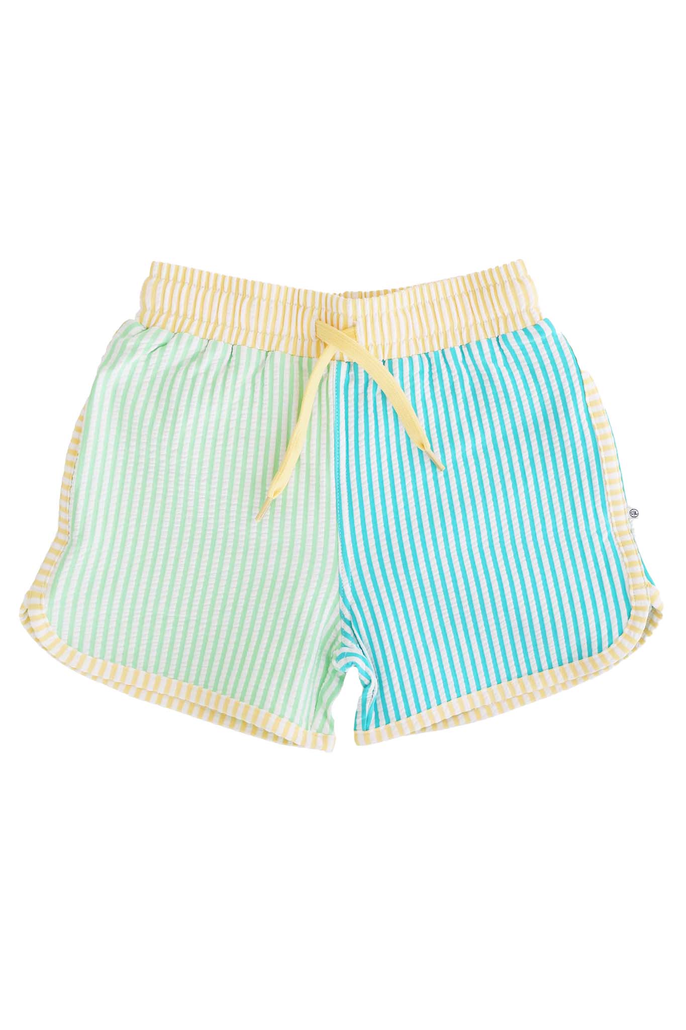 Boy's Swim Trunks | Multi-Color Seersucker - Image 16