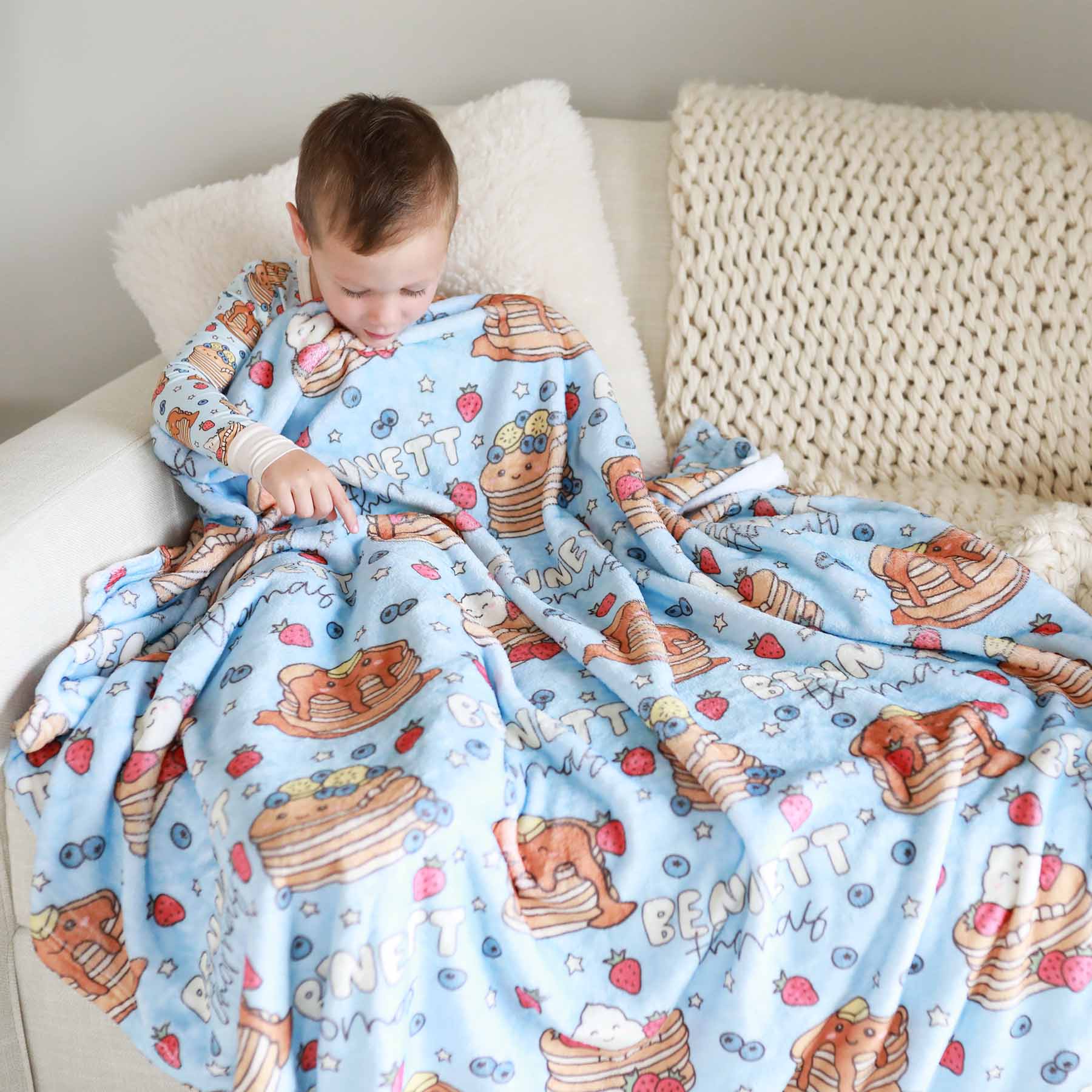 Brunch Buddies Personalized Kids Blanket - Image 2