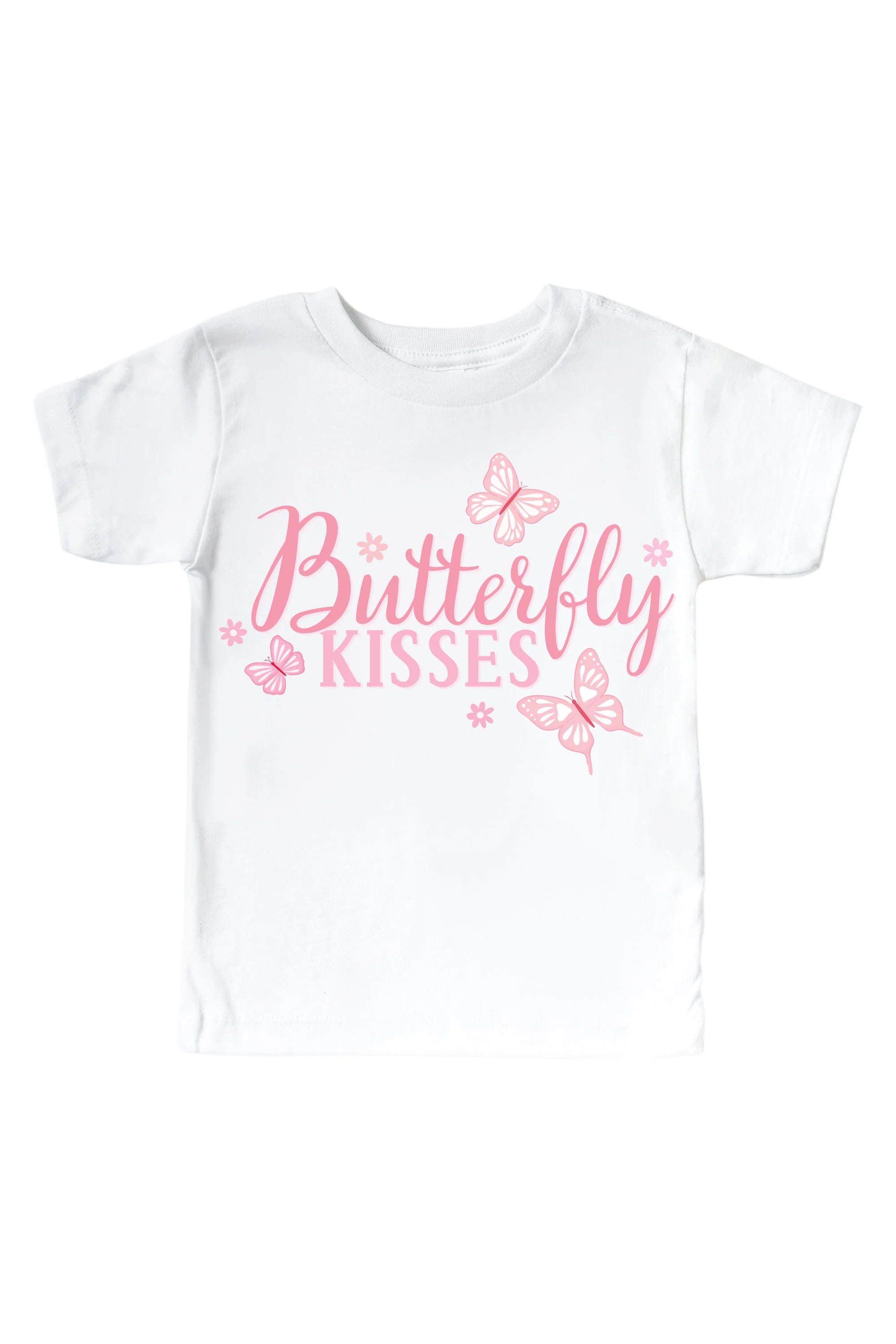 Butterfly Kisses Graphic Bodysuit & Kids Tee | White - Image 3