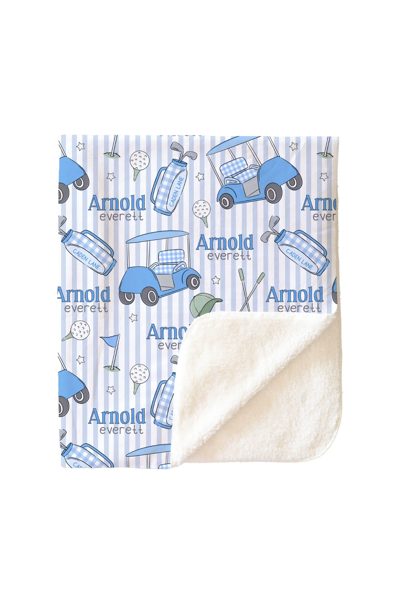 Personalized Kids Blanket | Caddie Crew Blue - Image 5