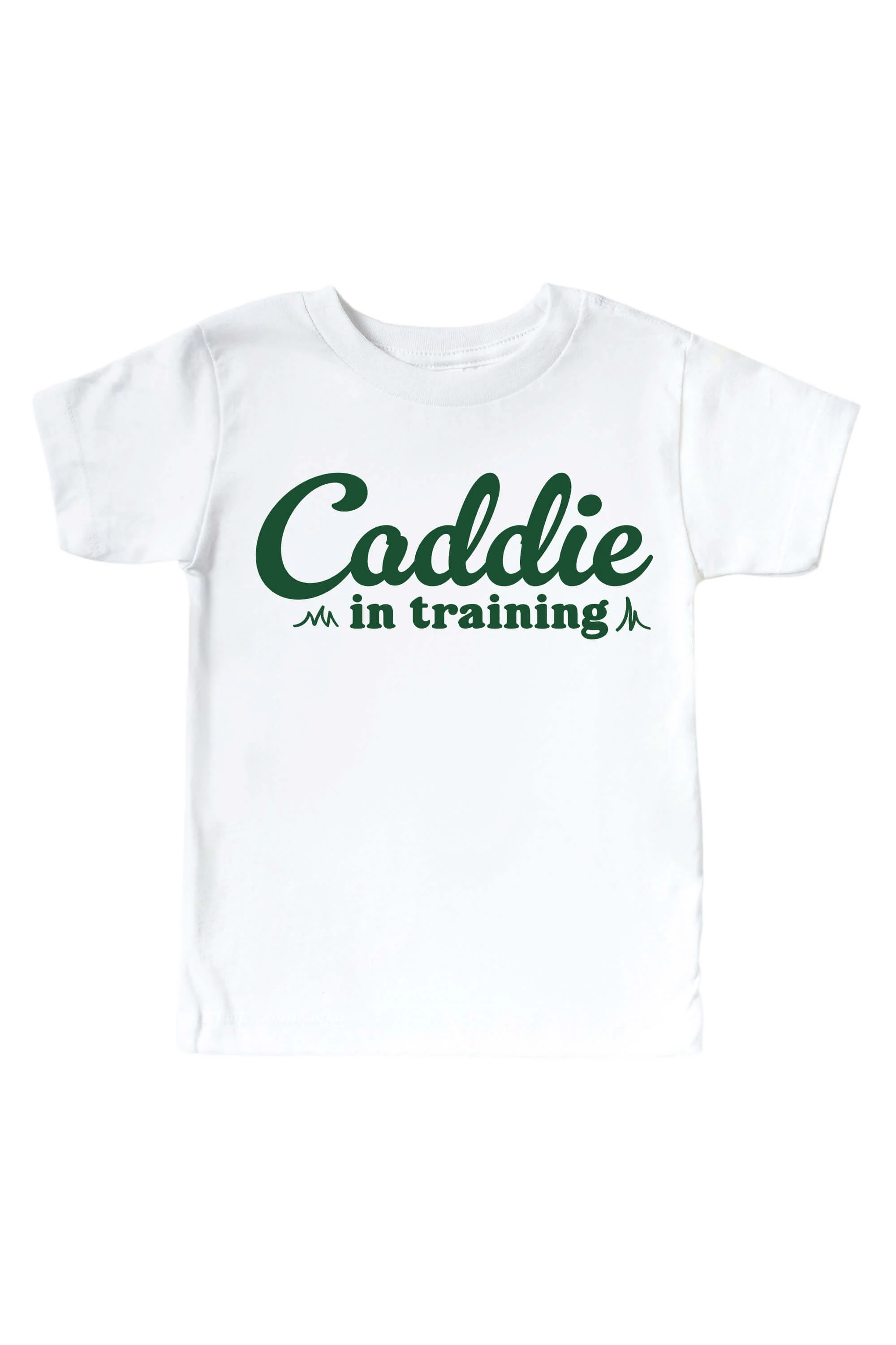 Caddie In Training Graphic Bodysuit & Kids Tee | White - Image 3