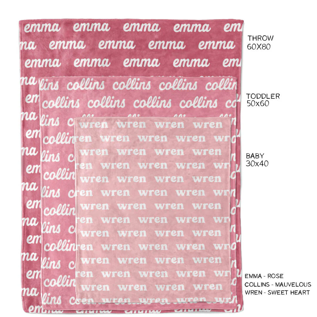 Candy Apple Personalized Color Blanket - Image 5
