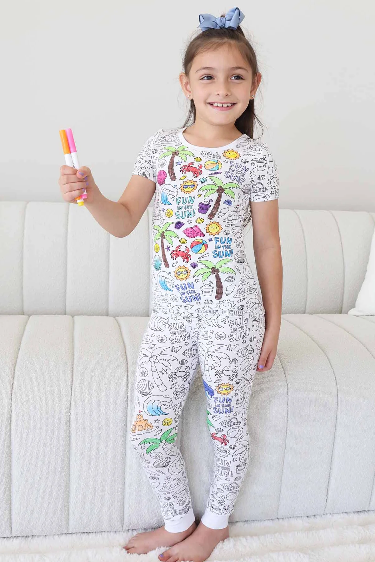 Colorable Two Piece Pajama Set | Beach Bash - Image 8
