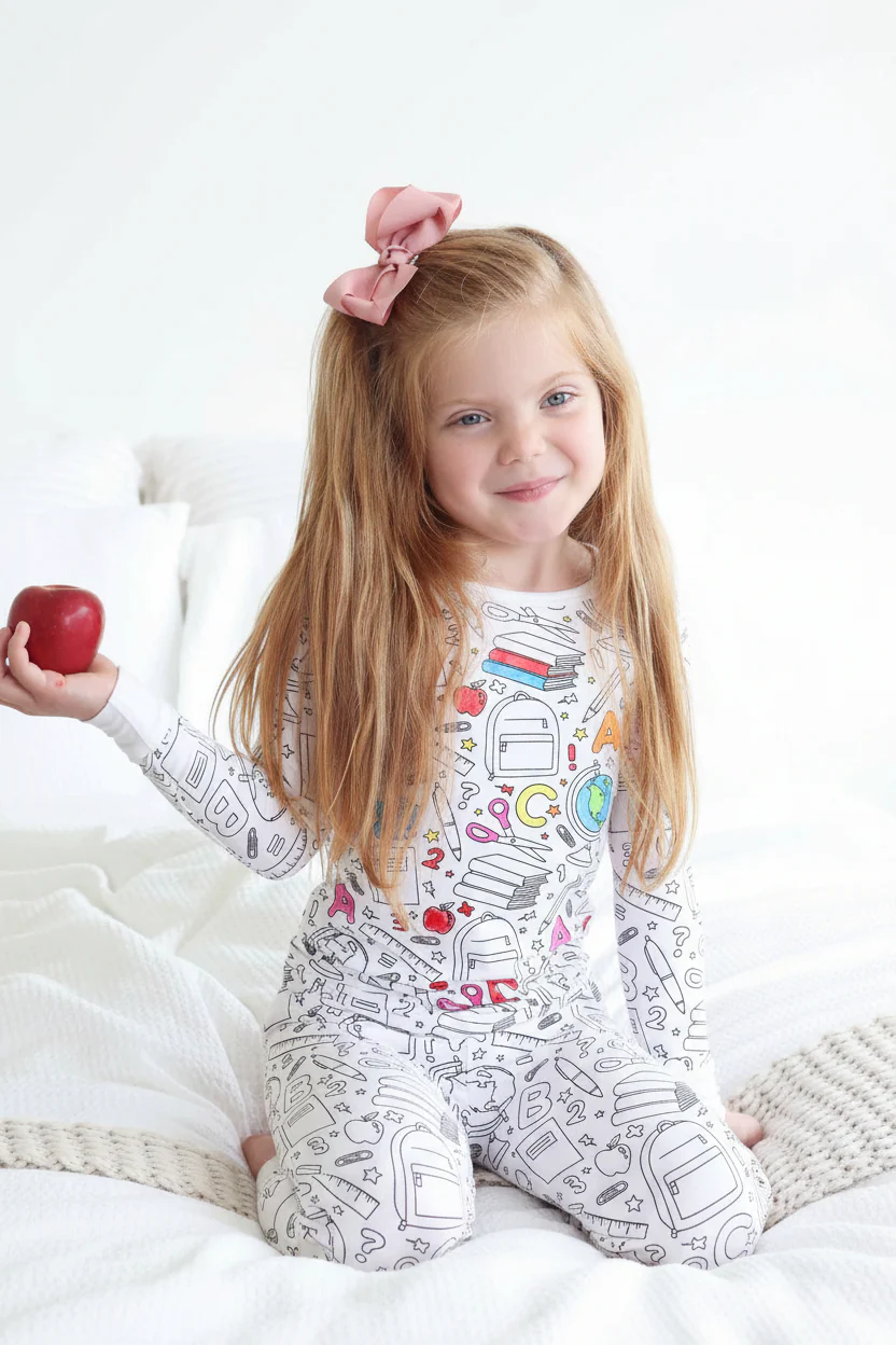 Colorable Two Piece Pajama Set | School Days - Image 8
