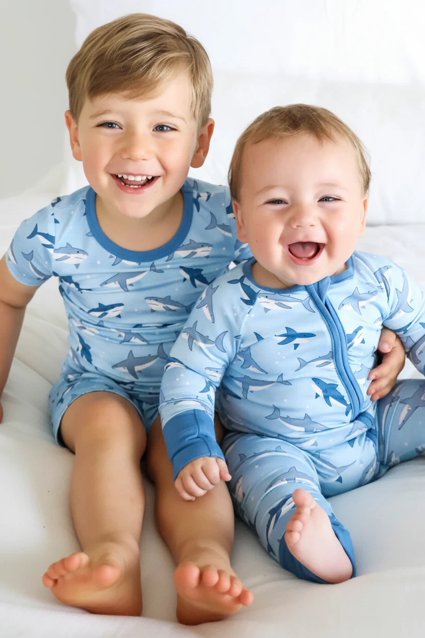 Convertible Bamboo Zip Romper | Fin Friends - Image 4