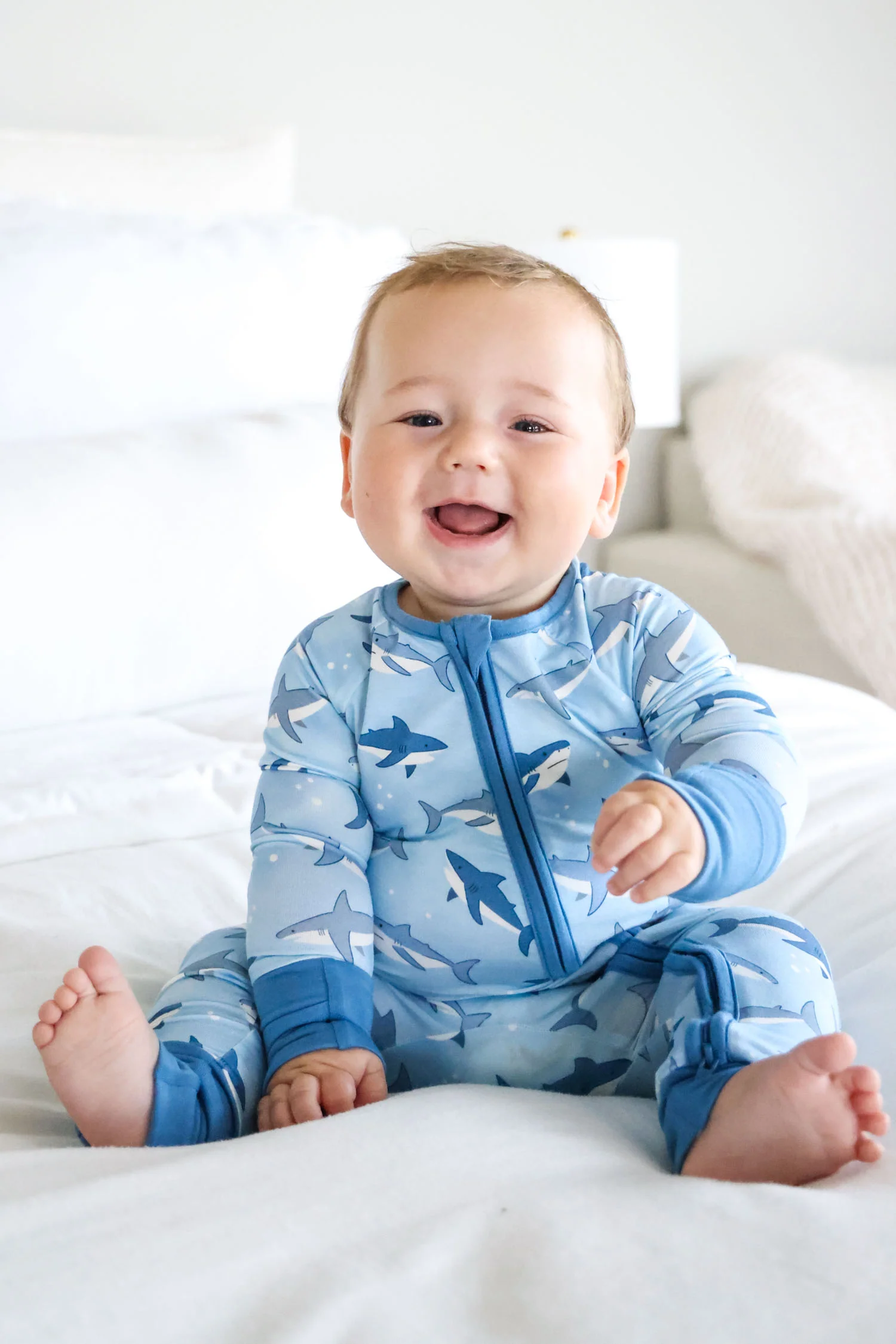 Convertible Bamboo Zip Romper | Fin Friends - Image 6