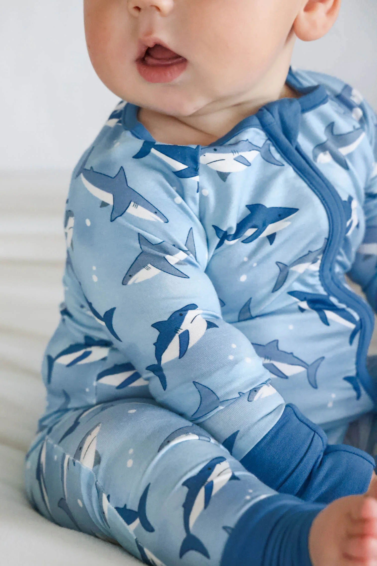 Convertible Bamboo Zip Romper | Fin Friends - Image 7