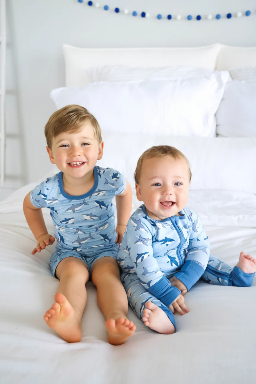 Convertible Bamboo Zip Romper | Fin Friends - Image 8