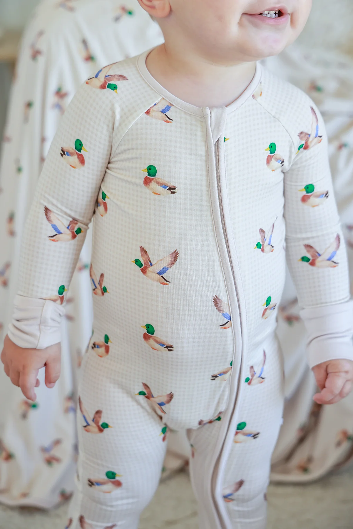 Convertible Bamboo Zip Romper | Little Mallard - Image 7