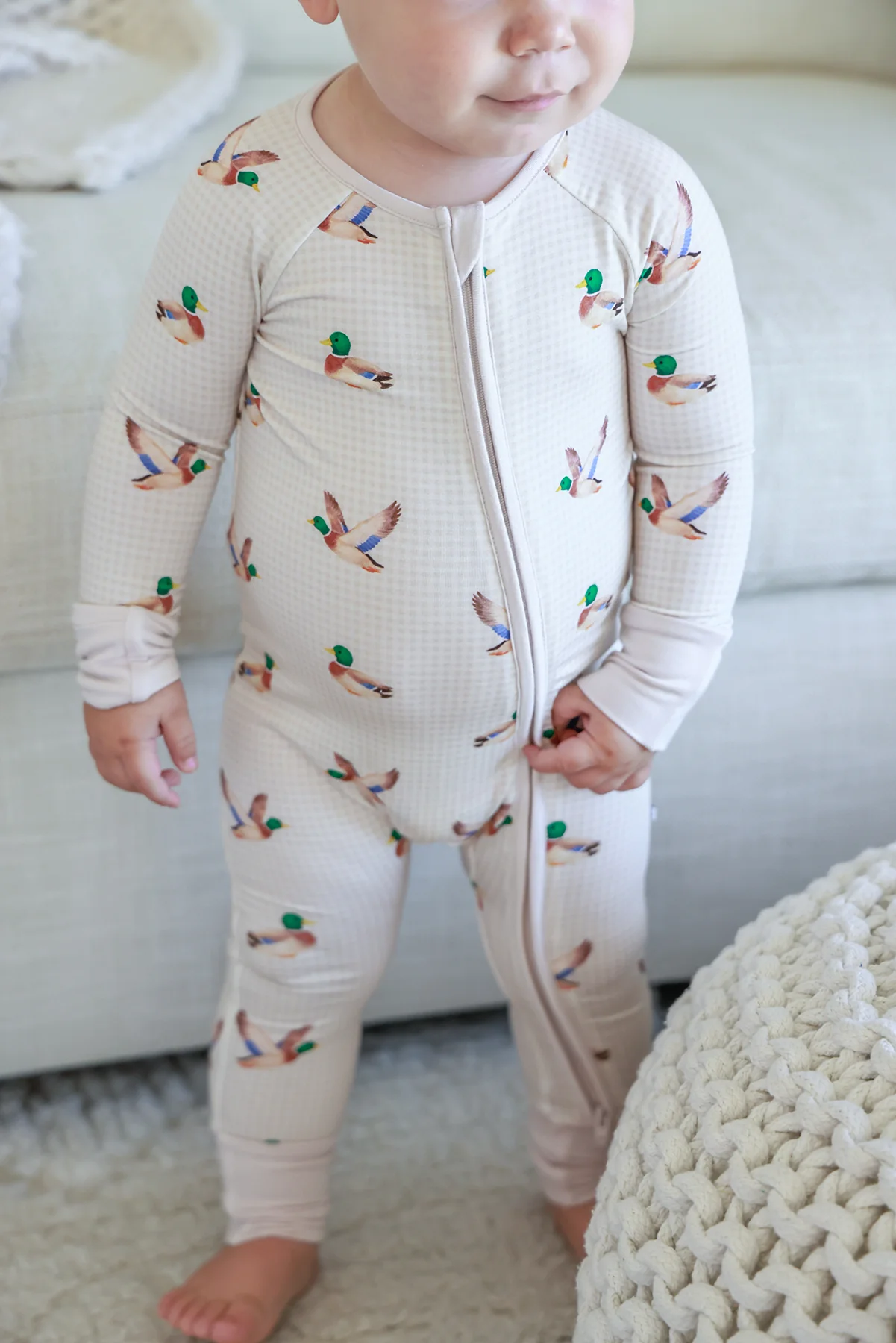 Convertible Bamboo Zip Romper | Little Mallard - Image 9