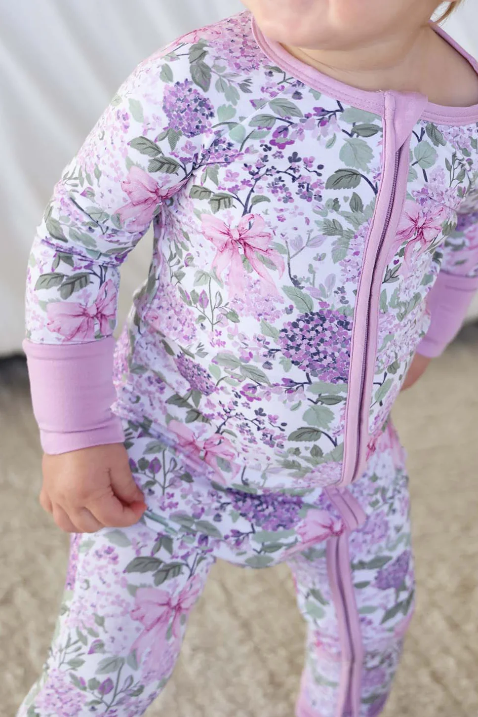 Convertible Zip Romper | Lavender Lullaby - Image 3