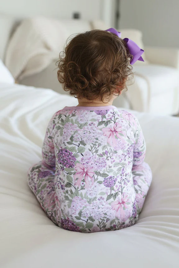 Convertible Zip Romper | Lavender Lullaby - Image 4
