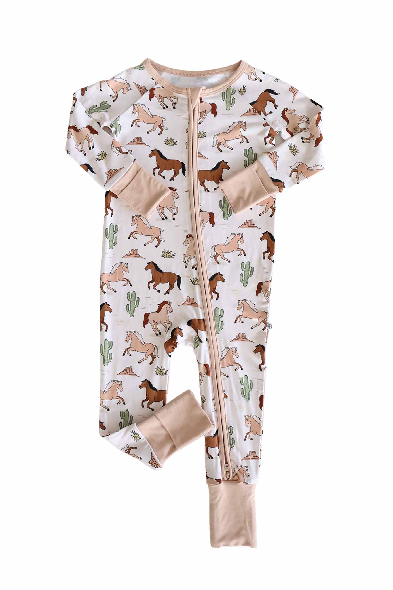 Convertible Zip Romper | Pony Club Neutral - Image 3