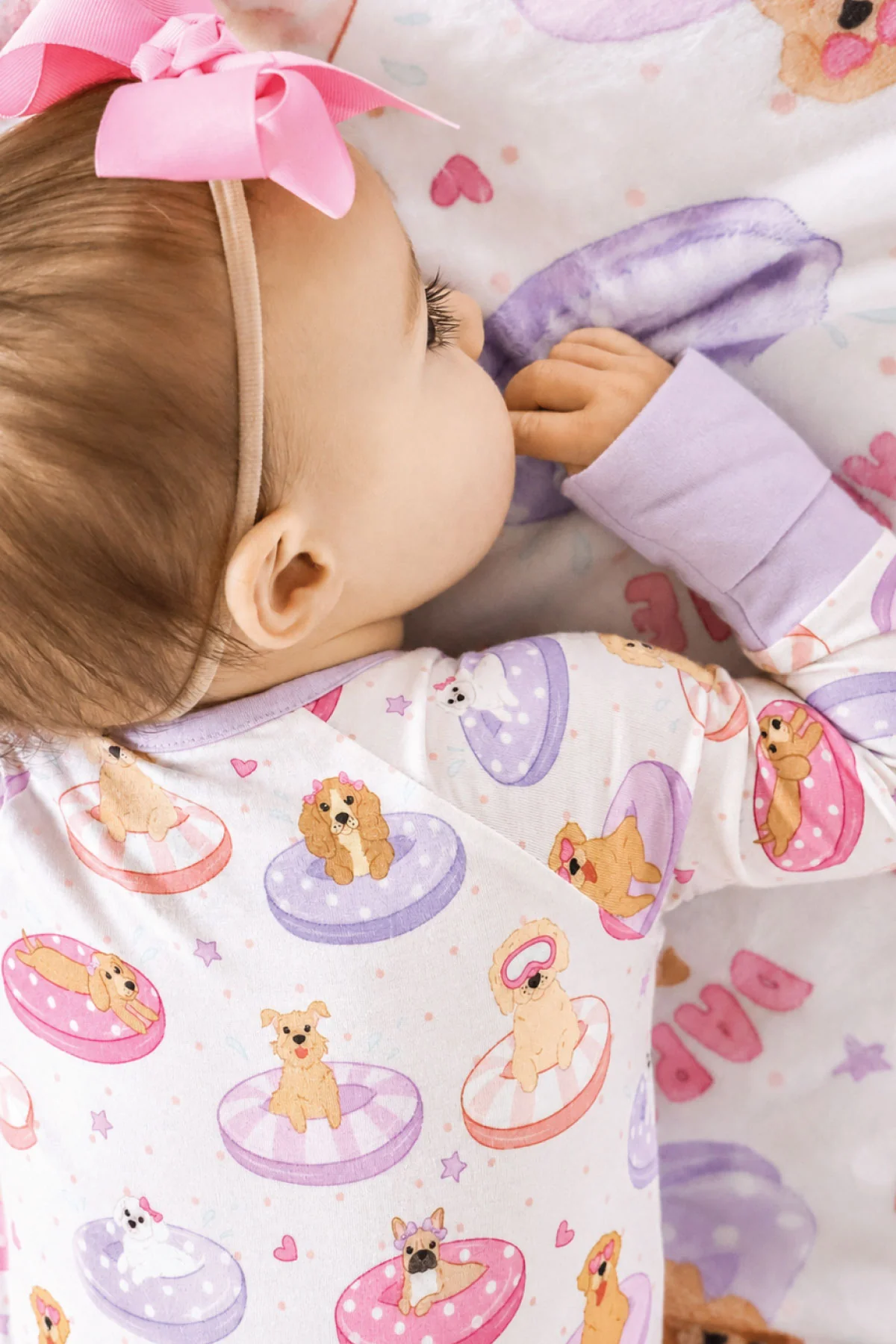 Convertible Zip Romper | Poolside Pups Pink - Image 10