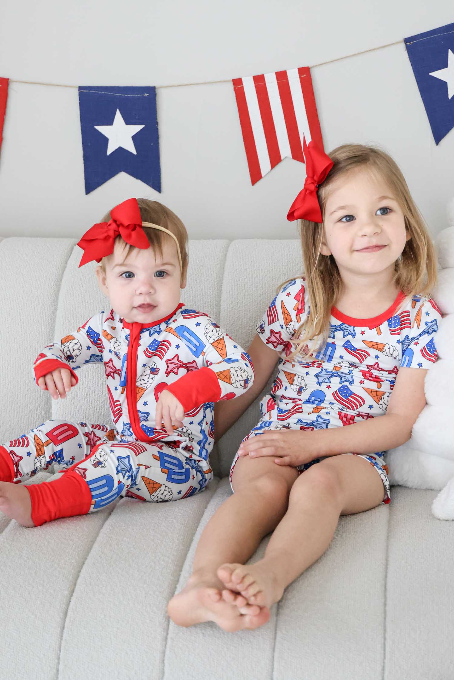 Convertible Zip Romper | Red, White & Cool - Image 6