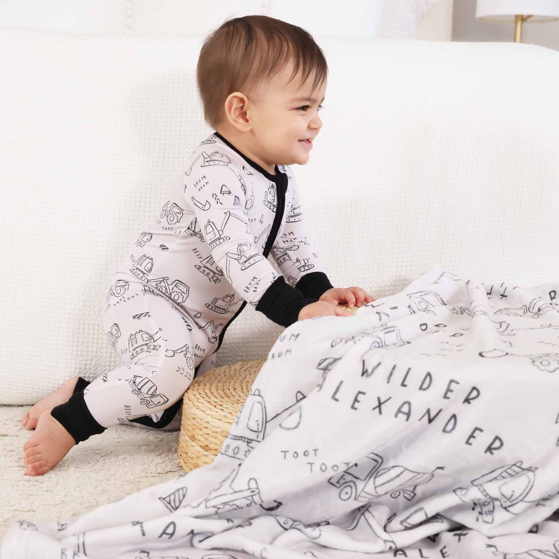 Doodle Dozers Personalized Kids Blanket - Image 4