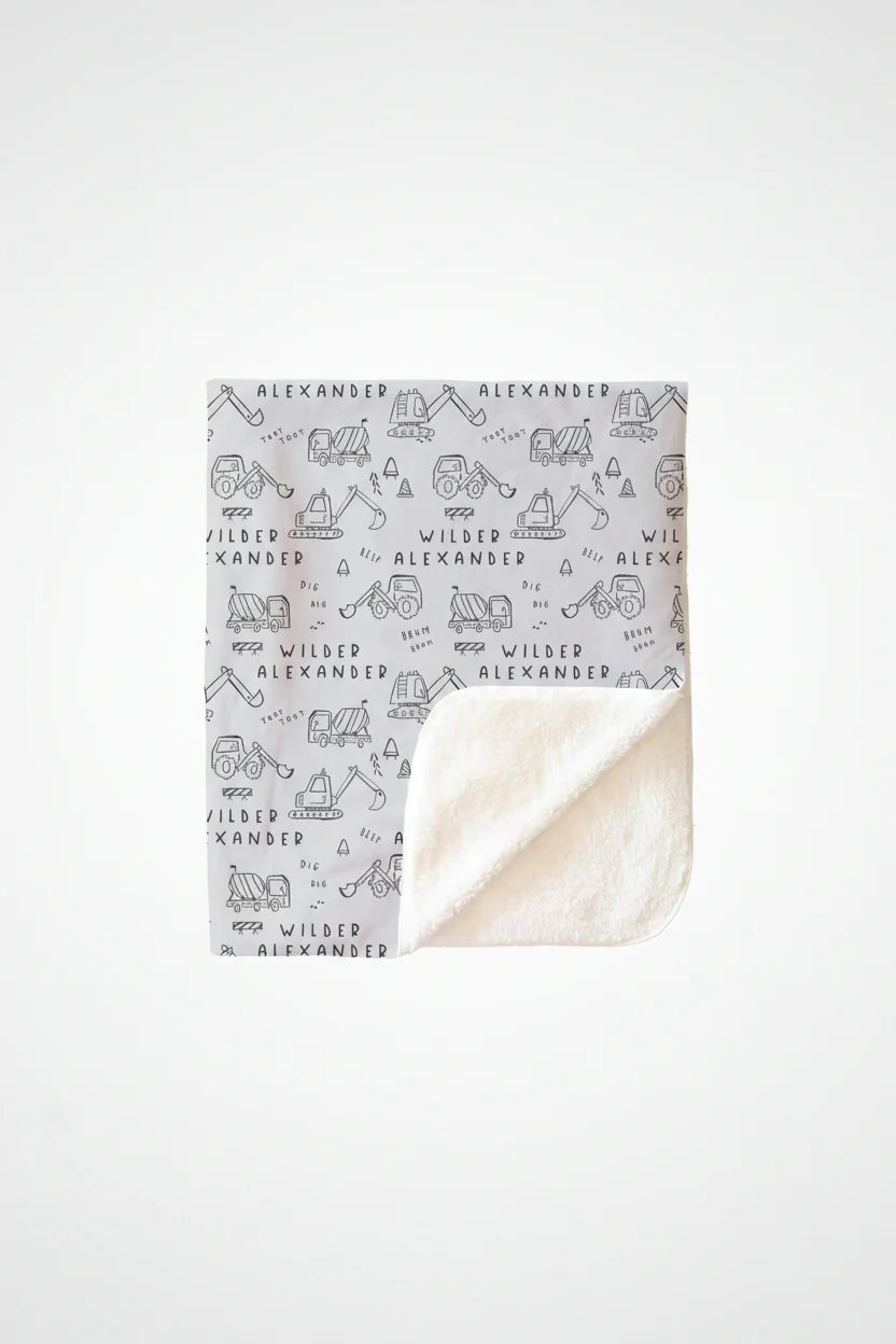 Doodle Dozers Personalized Kids Blanket - Image 6
