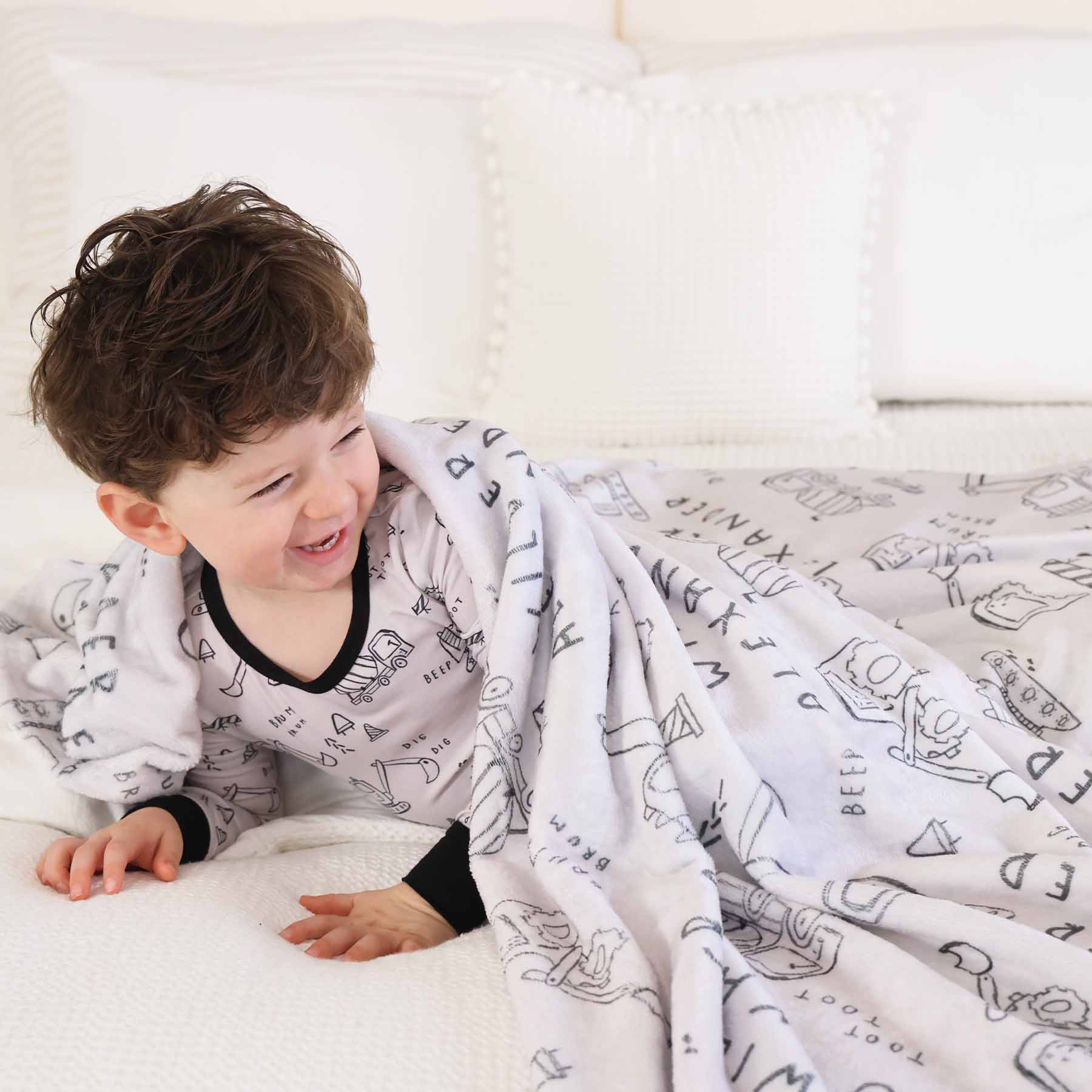 Doodle Dozers Personalized Kids Blanket - Image 8