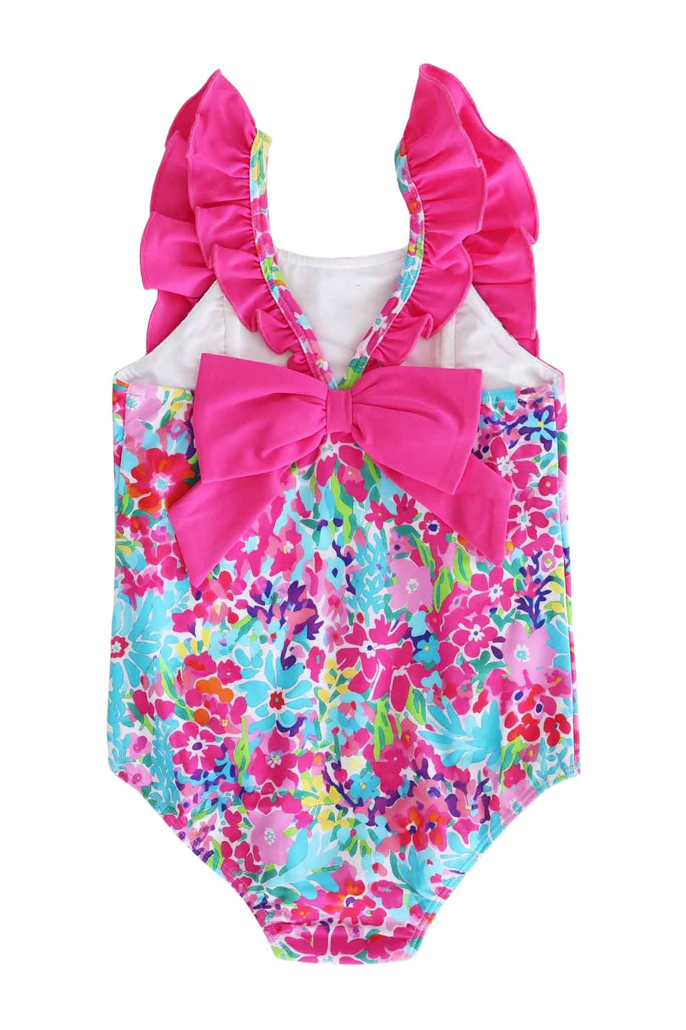 Double Ruffle Bow Back One Piece | Petal Splash - Image 5