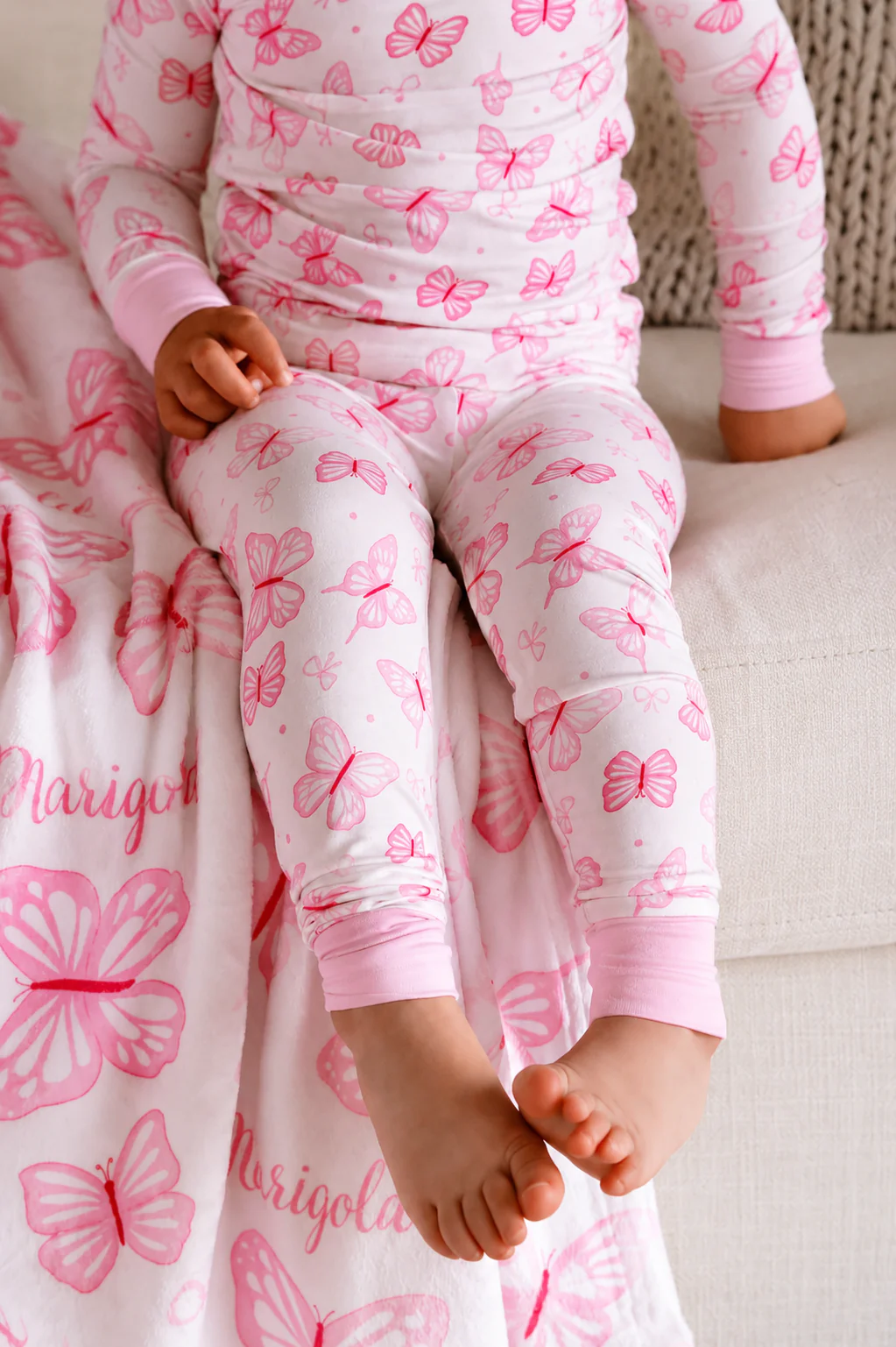 Double Sided Bamboo Blanket | Blooming Butterflies - Image 4