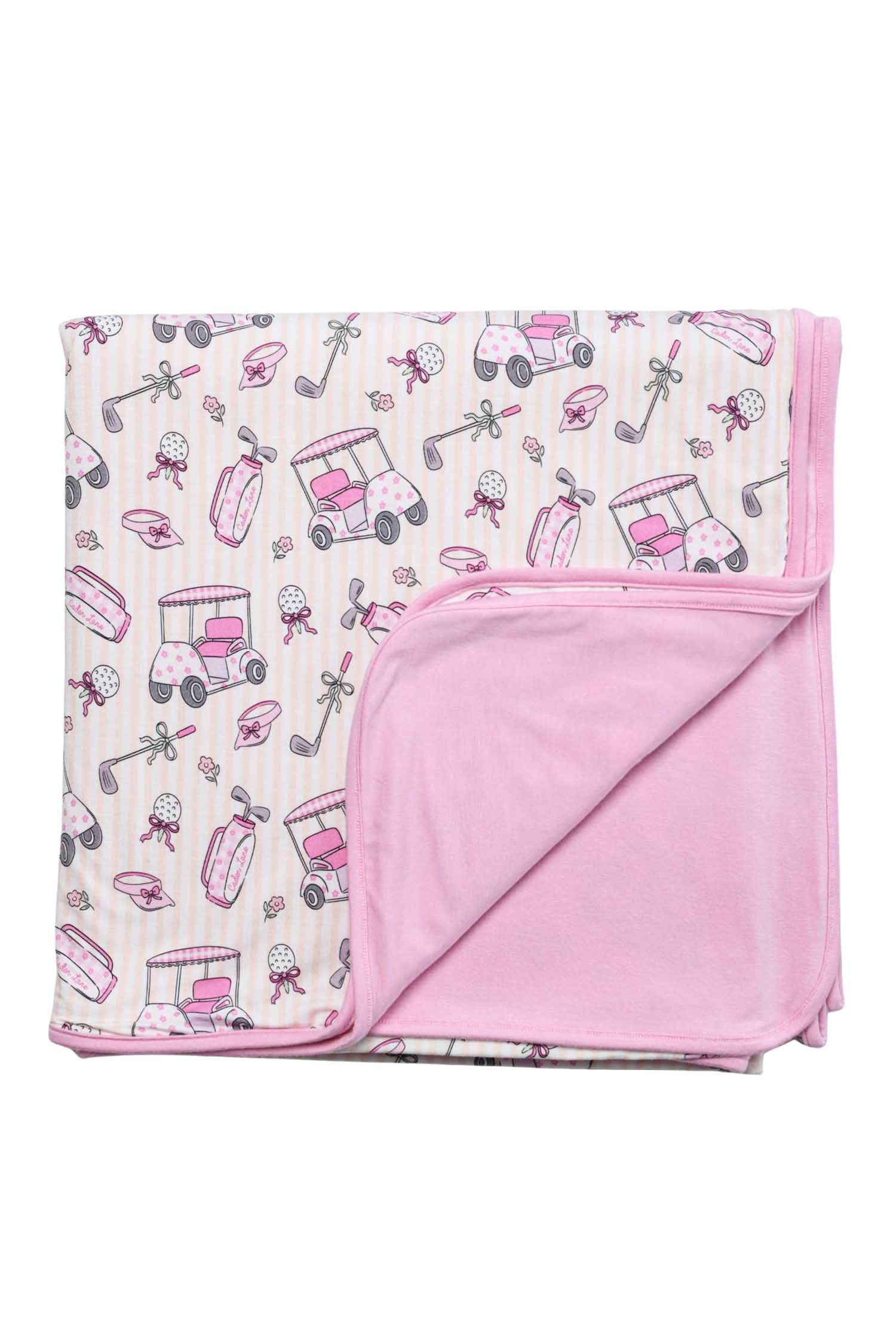 Double Sided Bamboo Blanket | Caddie Crew Pink - Image 2