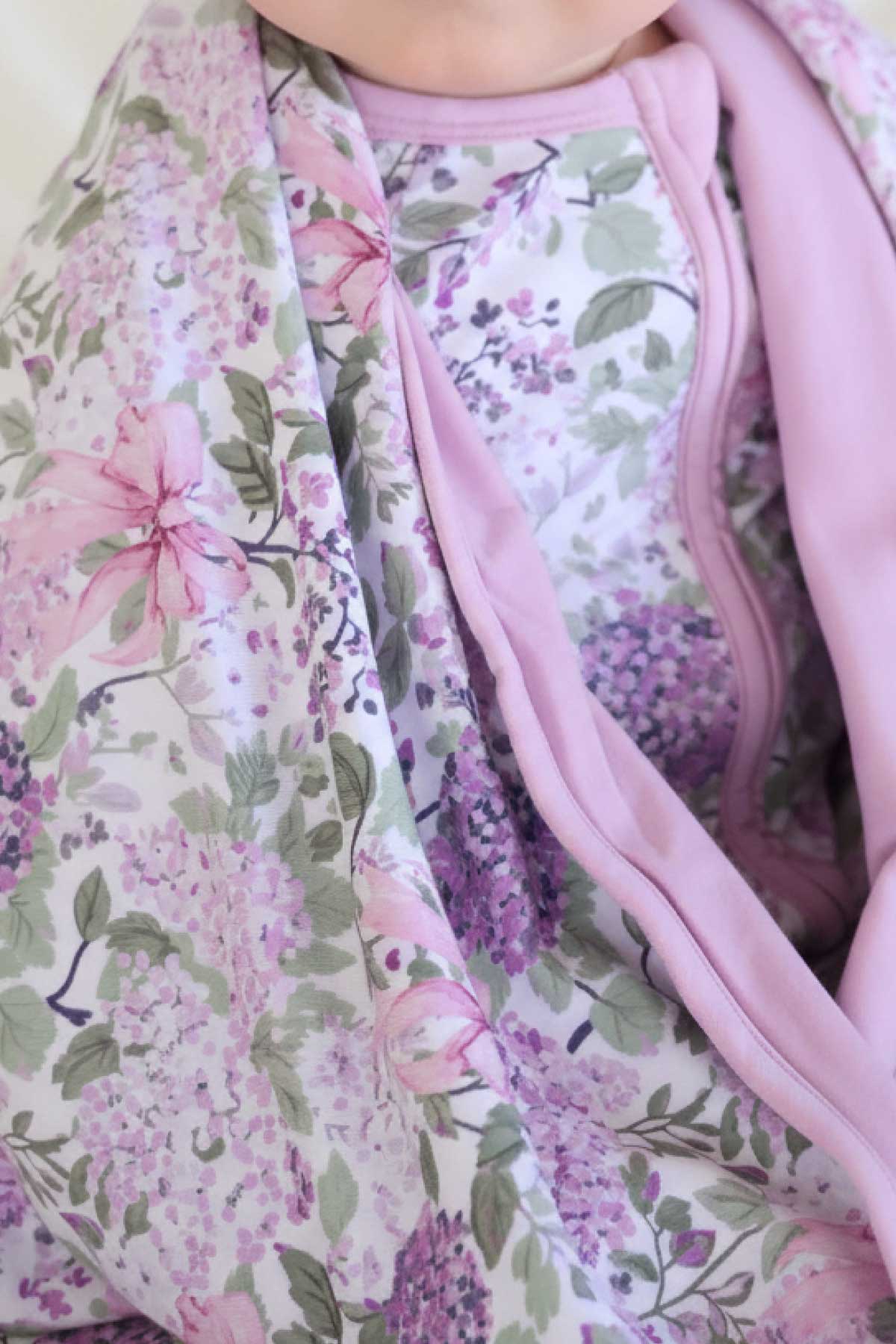 Double Sided Bamboo Blanket | Lavender Lullaby - Image 3