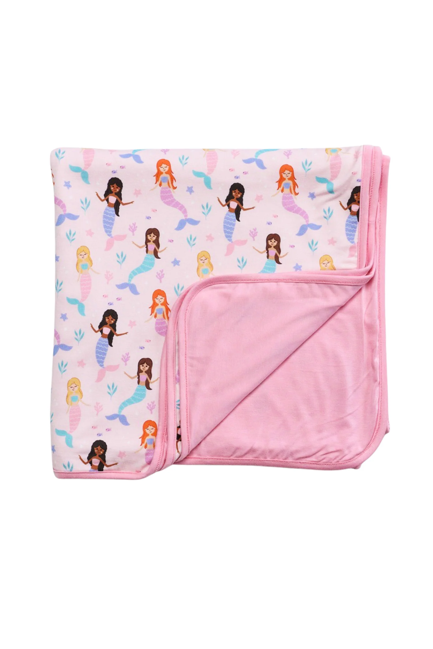 Double Sided Bamboo Blanket | Let's Be Mermaids - Image 2