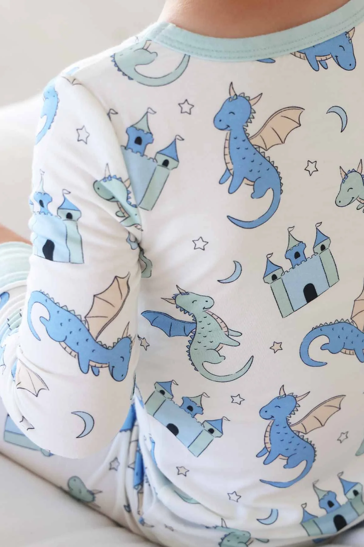 Dragon Adventure Two Piece Pajama Set | Blue - Image 2