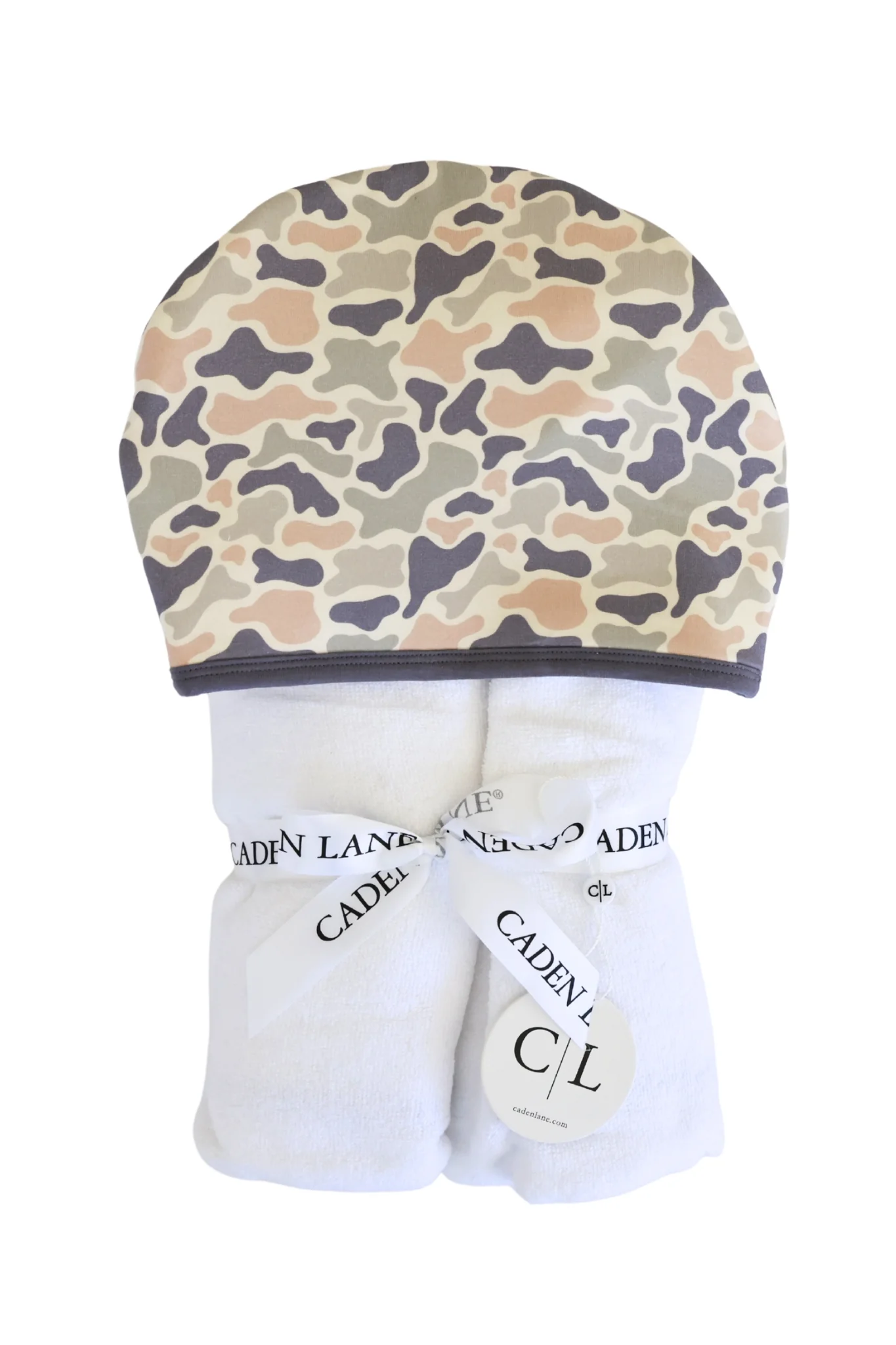 Embroidered Bamboo Hooded Towel | Camo Cutie - Image 2