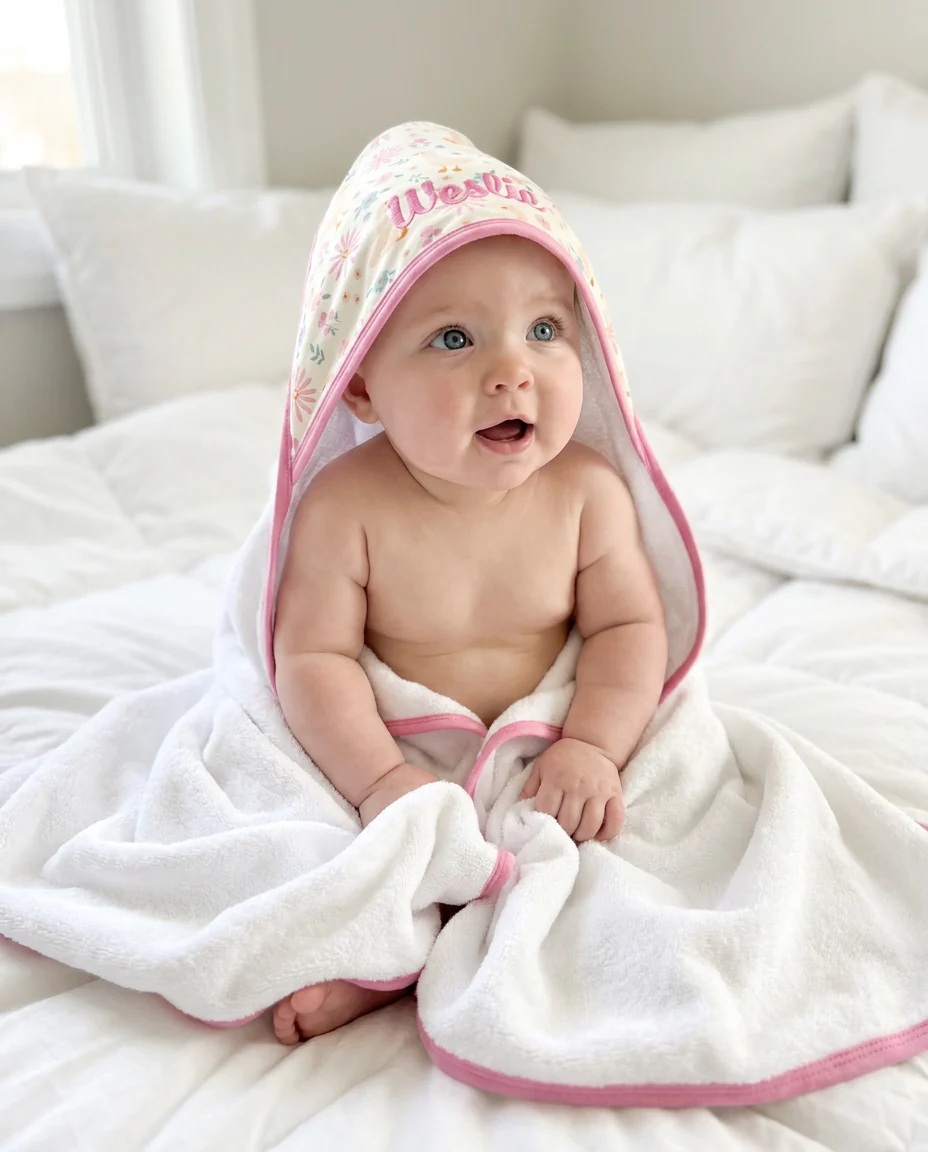 Embroidered Bamboo Hooded Towel | Loosey Goose - Image 5