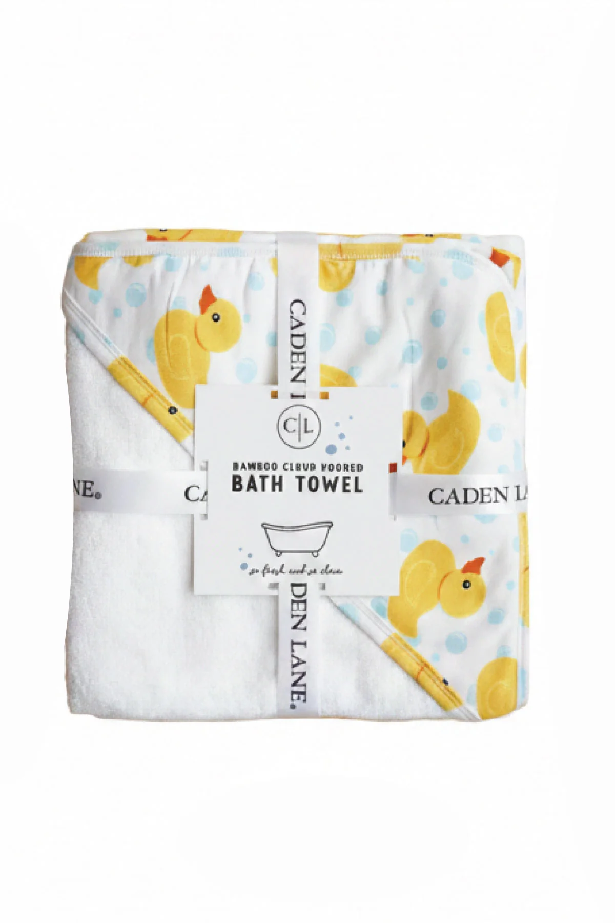 Embroidered Bamboo Hooded Towel | Rubber Ducks - Image 9
