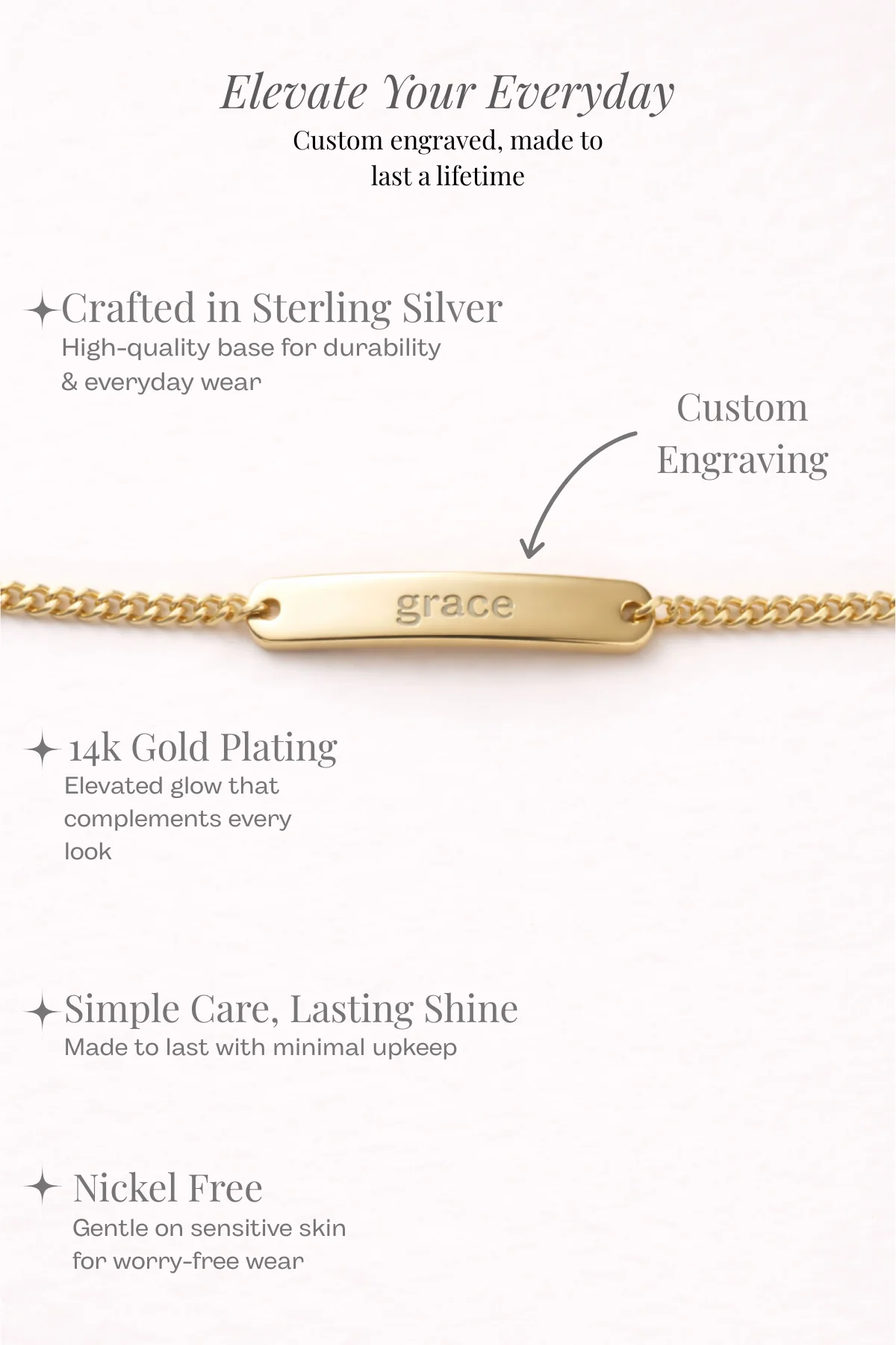 Engraved Bar Bracelet - Image 3