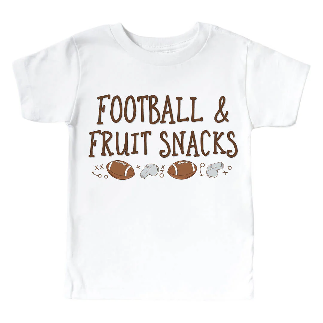 Football & Fruit Snacks Kids Graphic Tee | White - Image 3