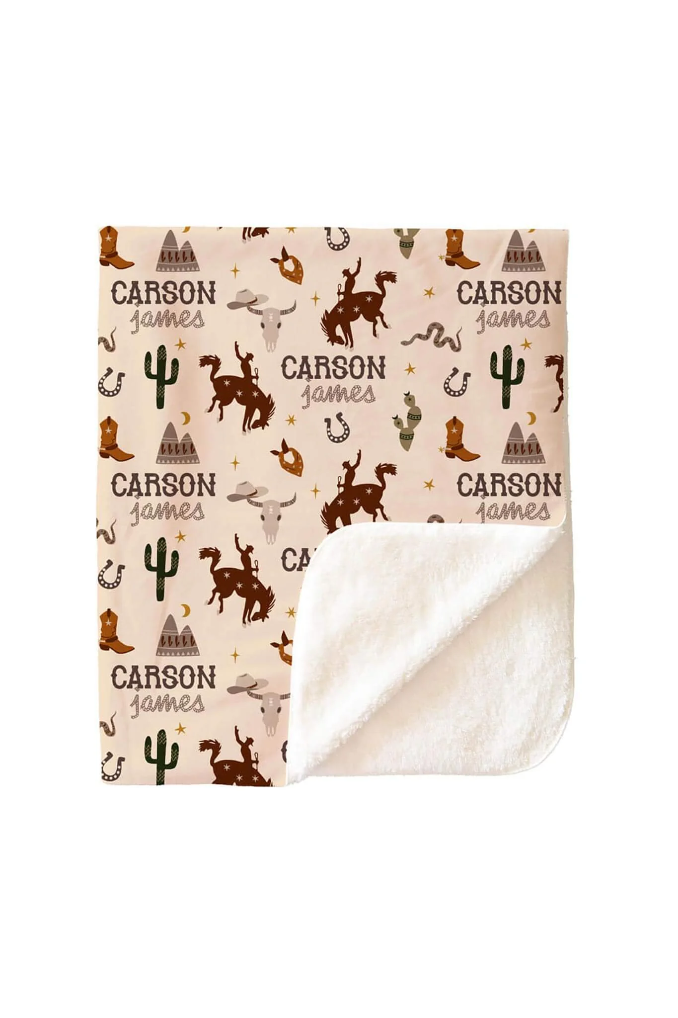 Giddy Up Personalized Kids Blanket - Image 3
