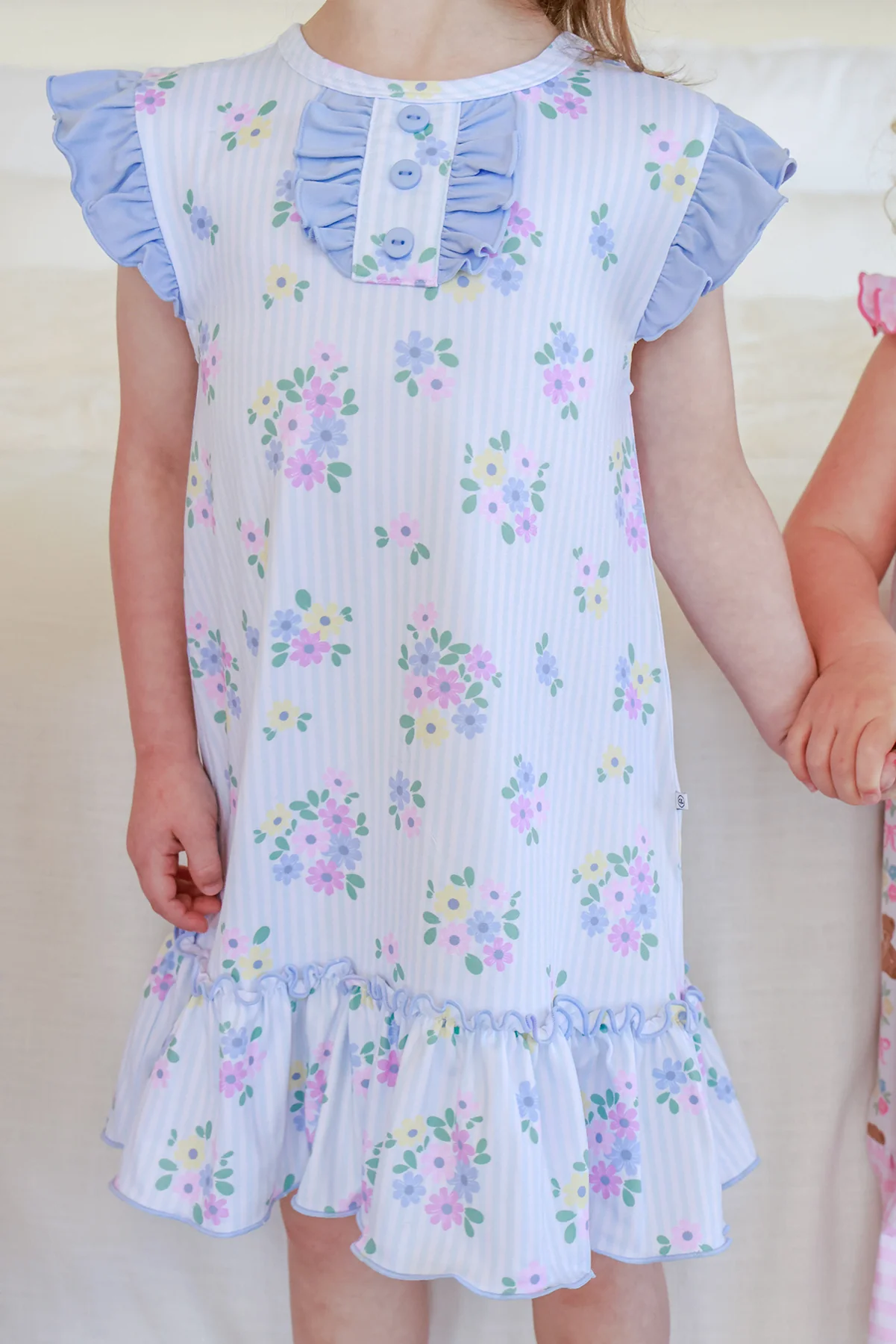 Girls' Flutter Sleeve Nightgown | Heirloom Posies