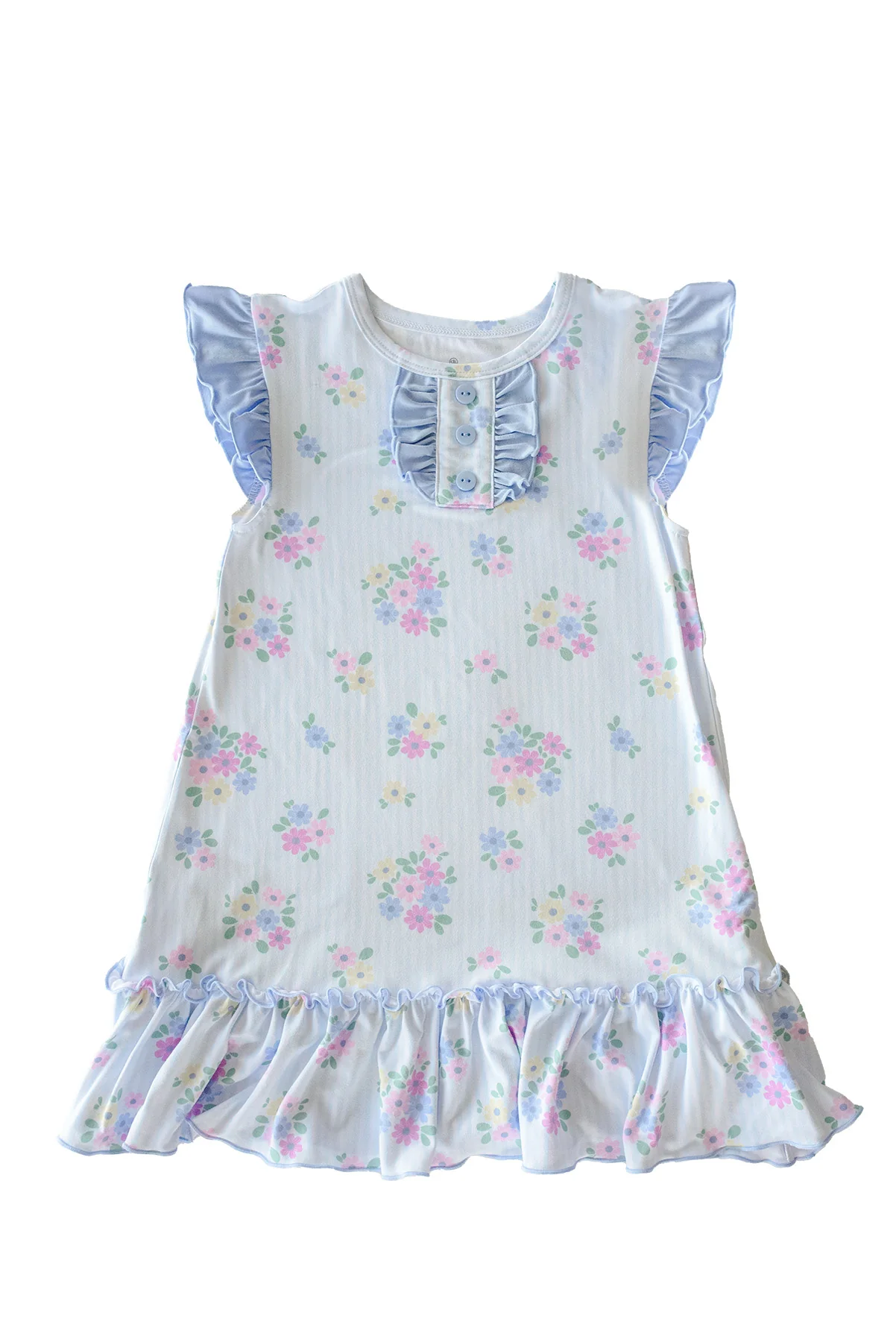Girls' Flutter Sleeve Nightgown | Heirloom Posies - Image 2