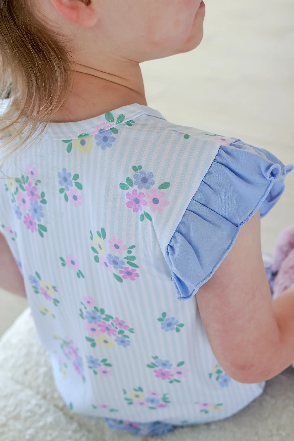 Girls' Flutter Sleeve Nightgown | Heirloom Posies - Image 3
